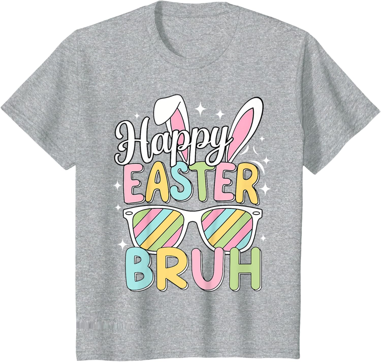 Happy Easter Bruh Funny Retro Bunny Sunglasses Gift T-Shirt