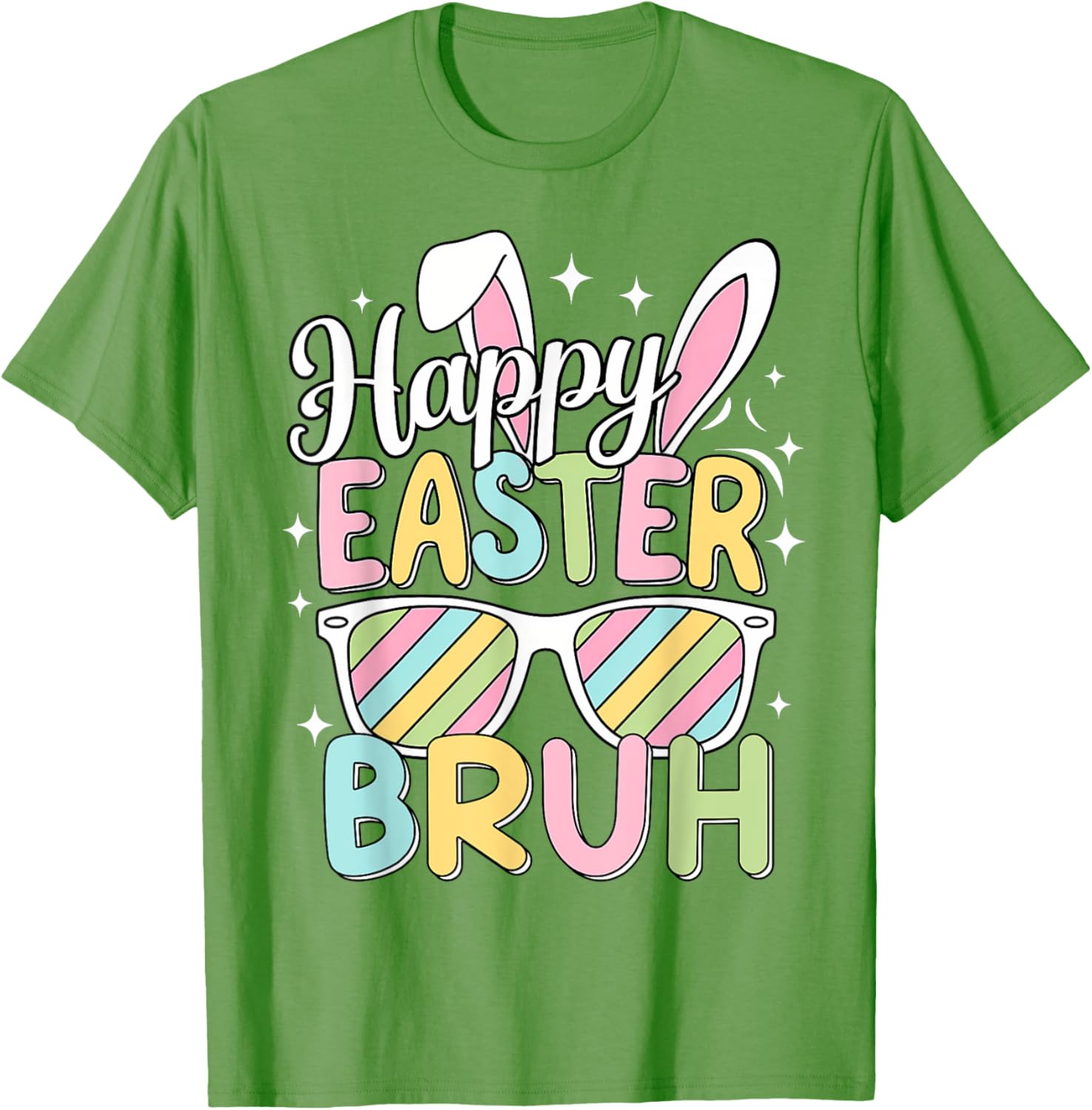 Happy Easter Bruh Funny Retro Bunny Sunglasses Gift T-Shirt