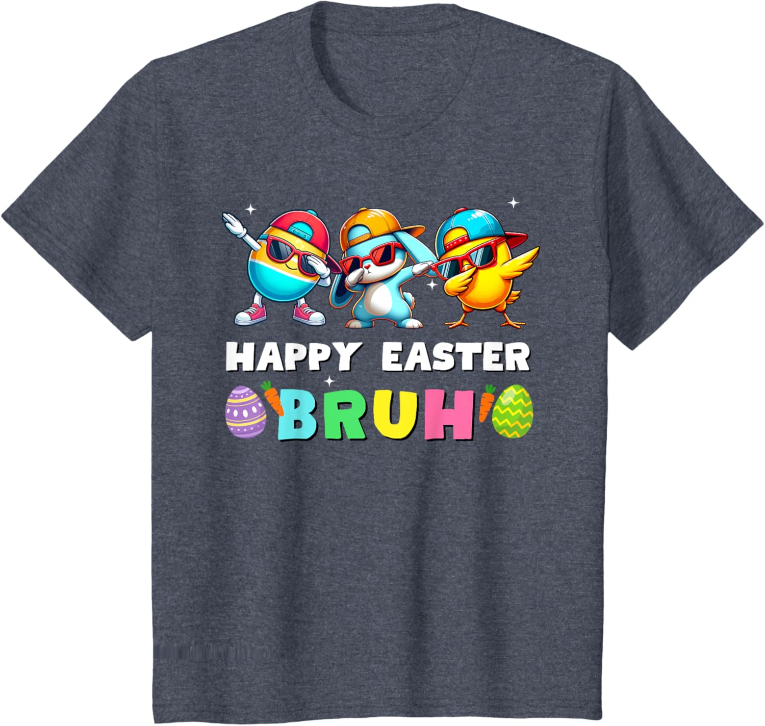 Happy easter bruh kids boys girls funny bruh meme easter day T-Shirt