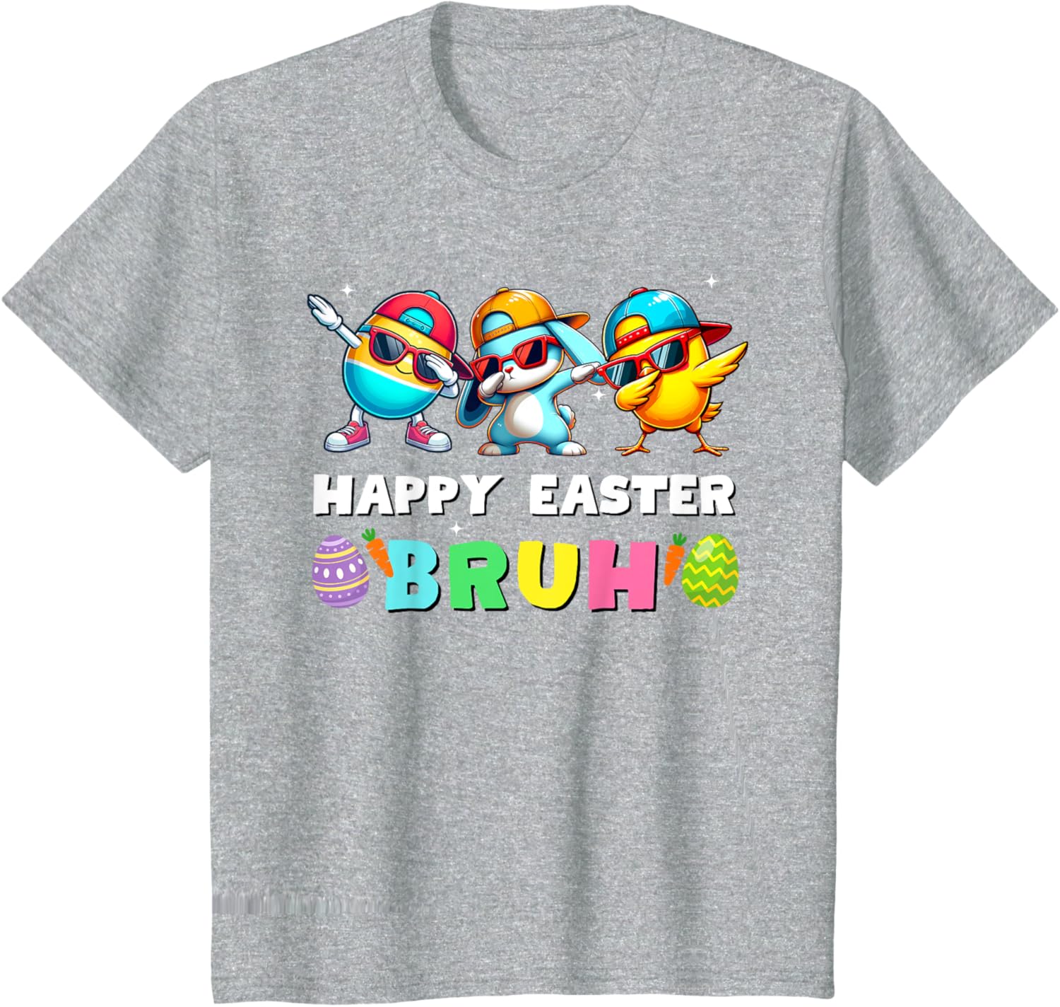 Happy easter bruh kids boys girls funny bruh meme easter day T-Shirt