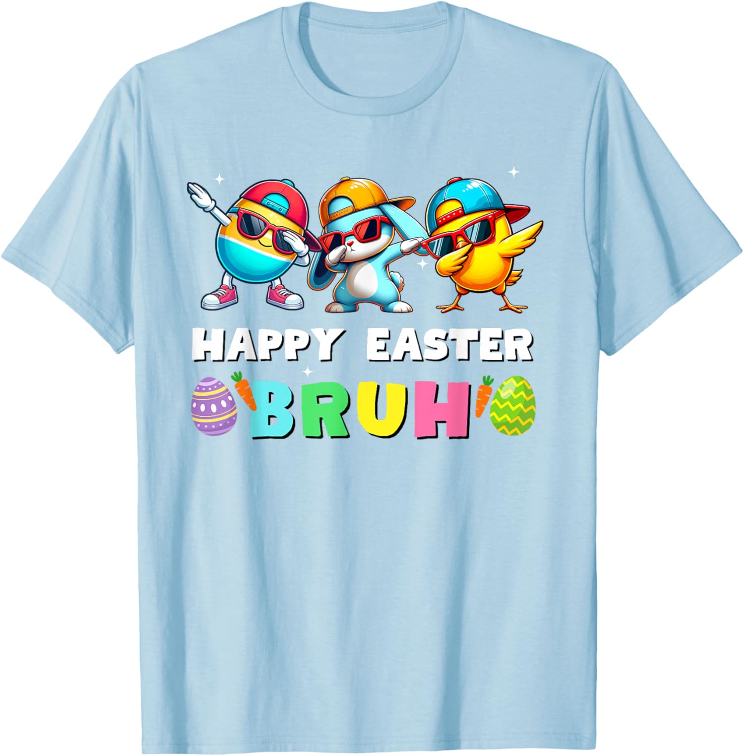 Happy easter bruh kids boys girls funny bruh meme easter day T-Shirt