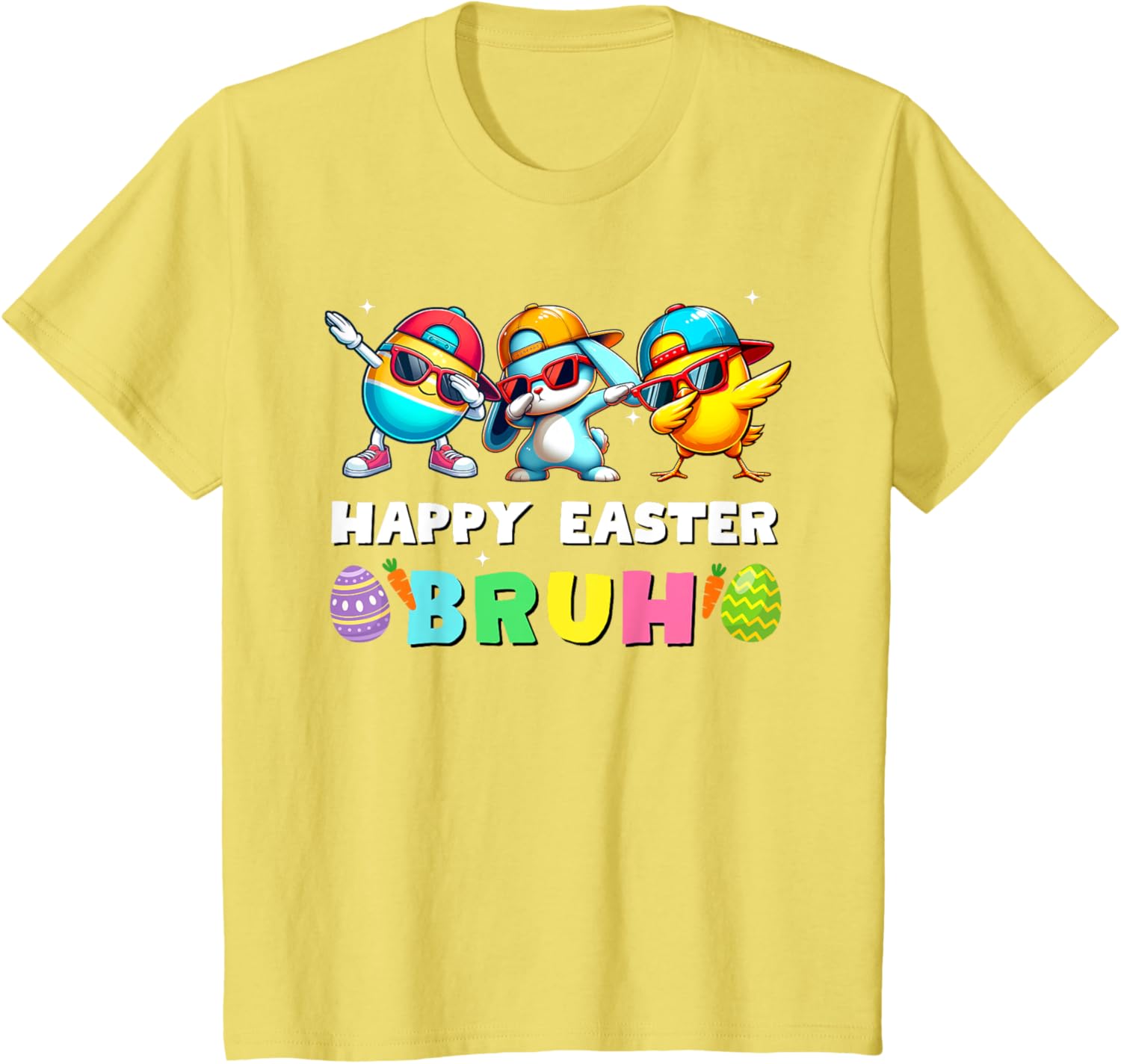 Happy easter bruh kids boys girls funny bruh meme easter day T-Shirt