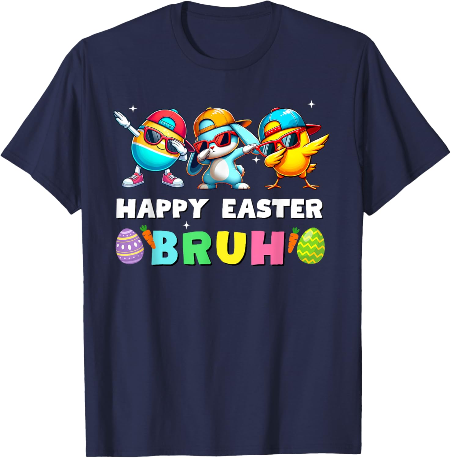 Happy easter bruh kids boys girls funny bruh meme easter day T-Shirt