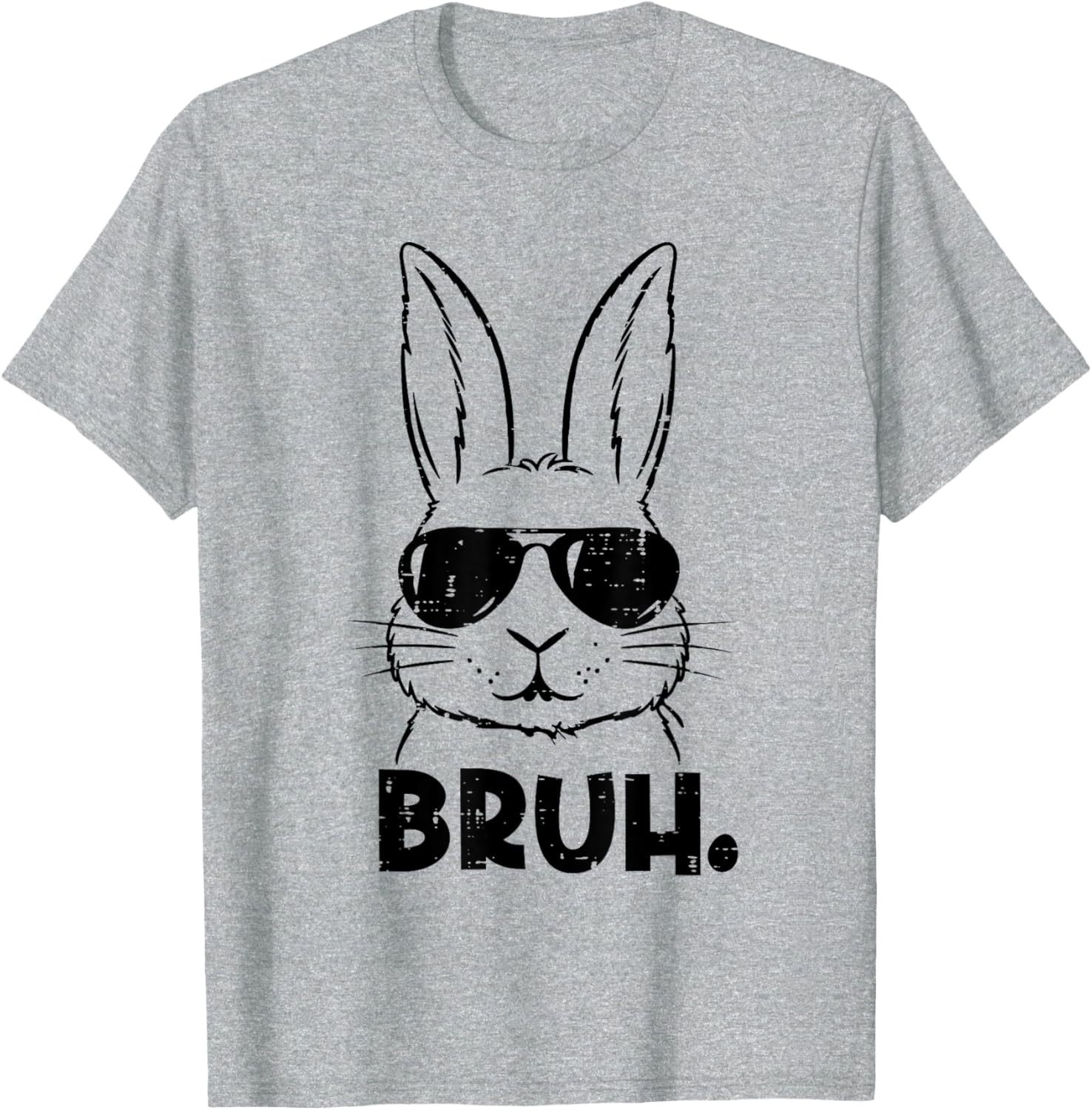 Happy Easter Bruh Meme Bunny Face Sunglasses Men Boy Kids T-Shirt