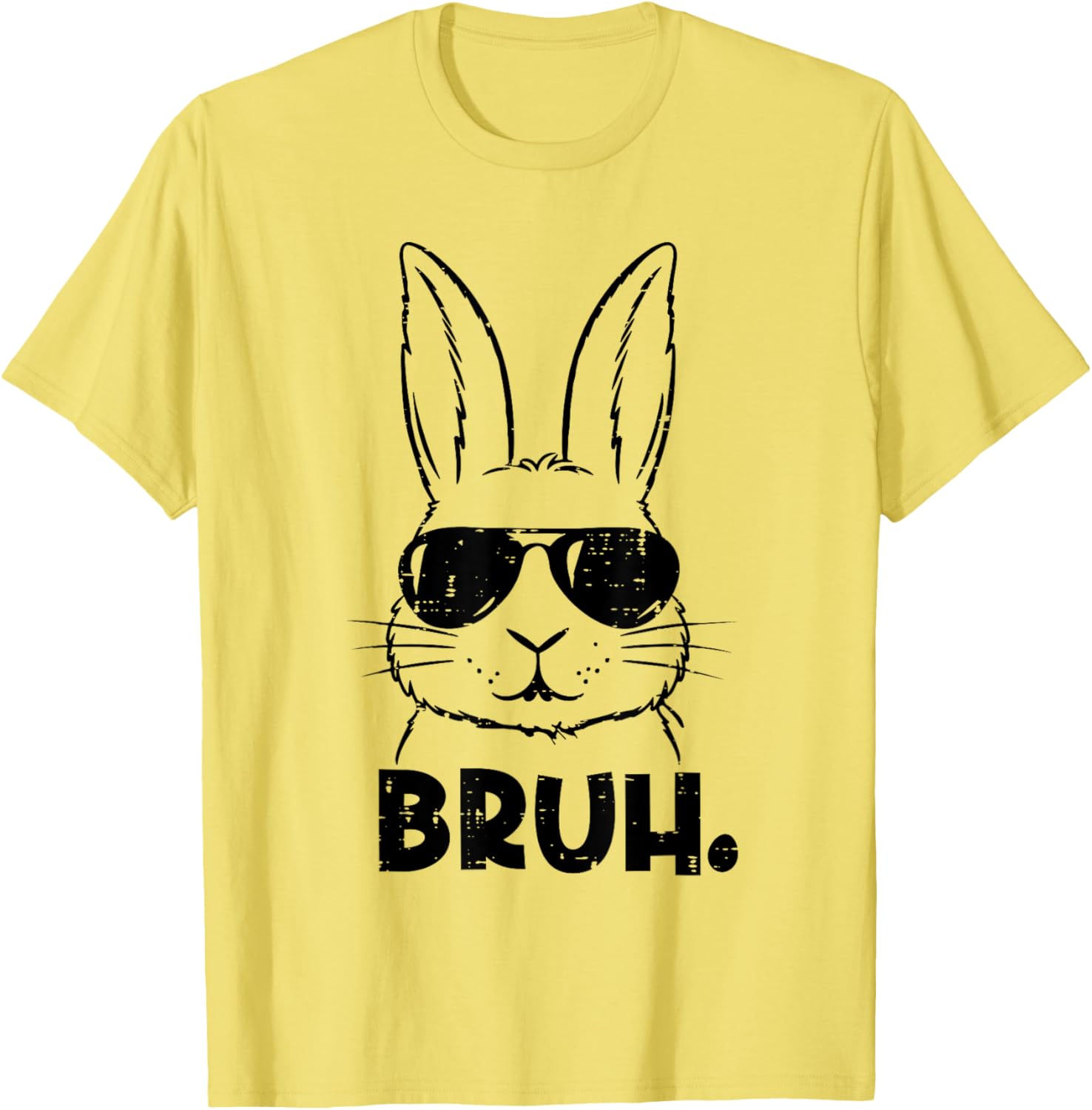 Happy Easter Bruh Meme Bunny Face Sunglasses Men Boy Kids T-Shirt