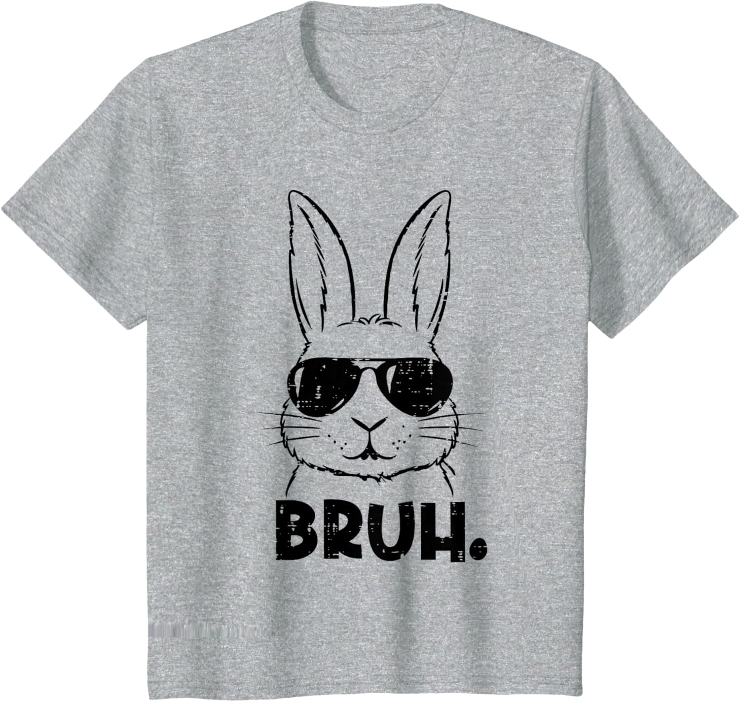 Happy Easter Bruh Meme Bunny Face Sunglasses Men Boy Kids T-Shirt