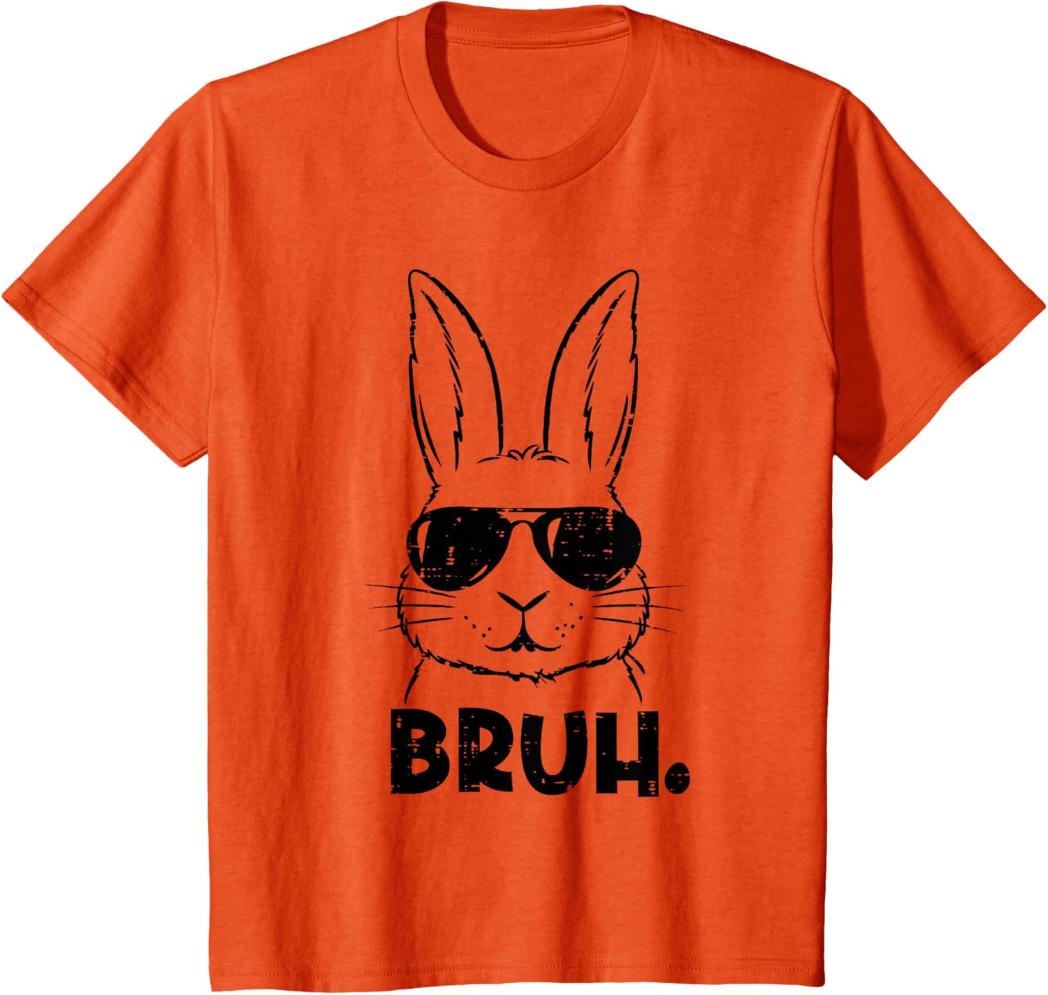 Happy Easter Bruh Meme Bunny Face Sunglasses Men Boy Kids T-Shirt