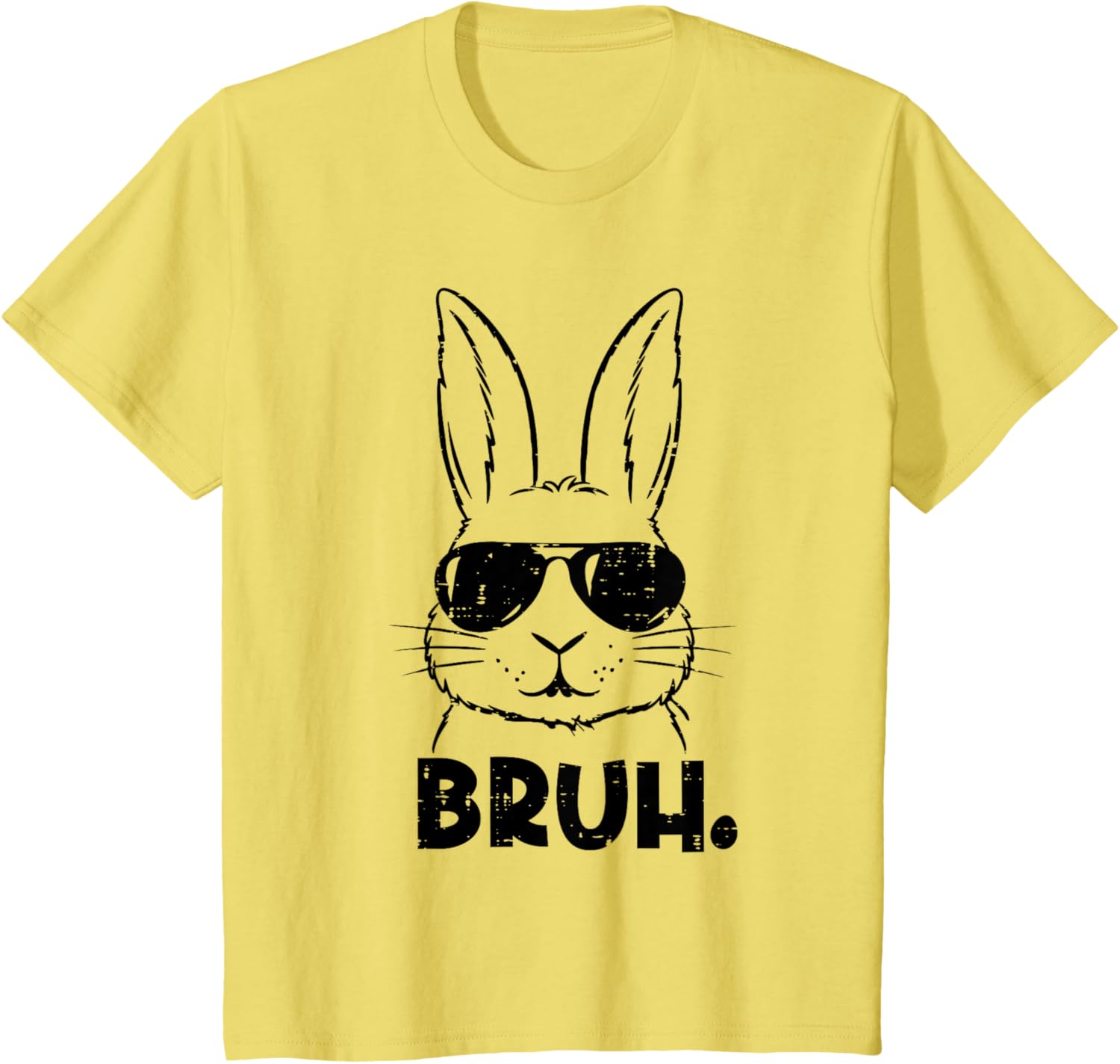 Happy Easter Bruh Meme Bunny Face Sunglasses Men Boy Kids T-Shirt