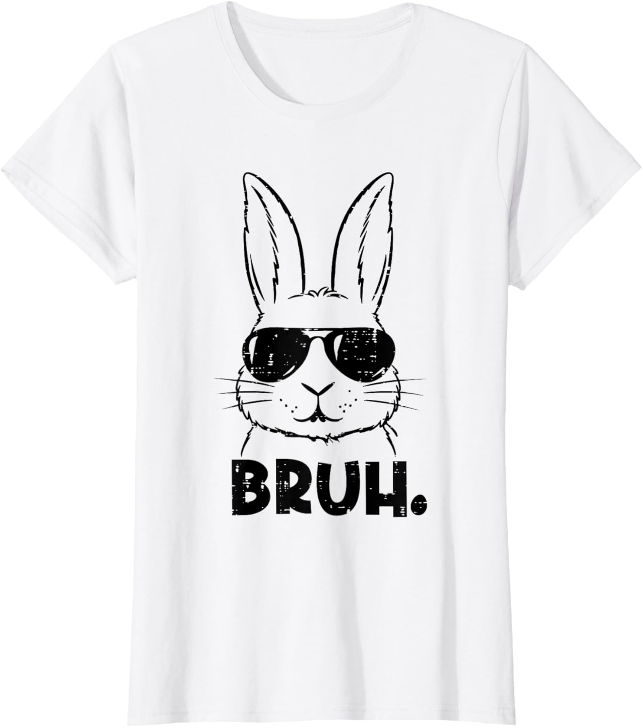 Happy Easter Bruh Meme Bunny Face Sunglasses Men Boy Kids T-Shirt