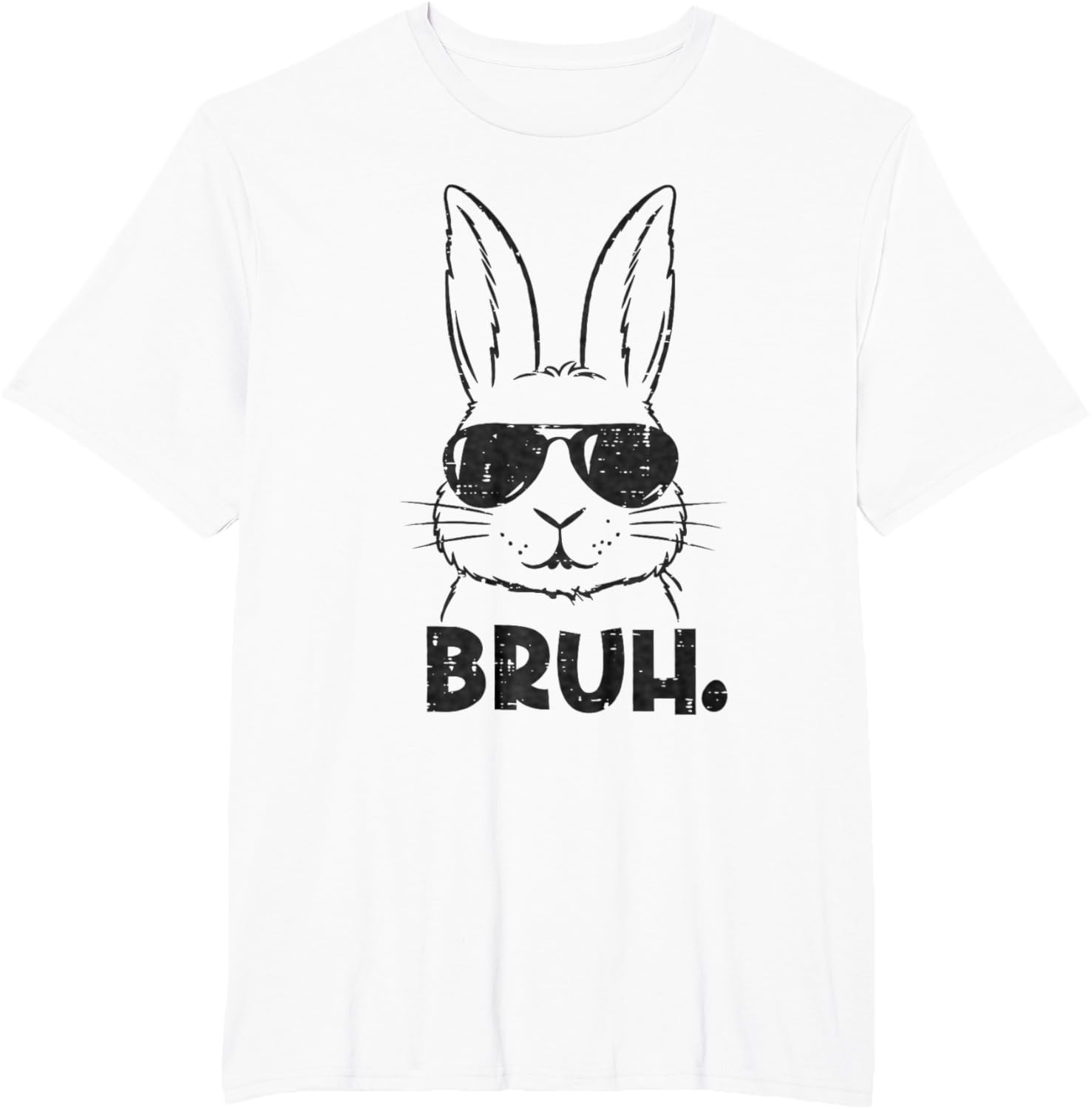 Happy Easter Bruh Meme Bunny Face Sunglasses Men Boy Kids T-Shirt