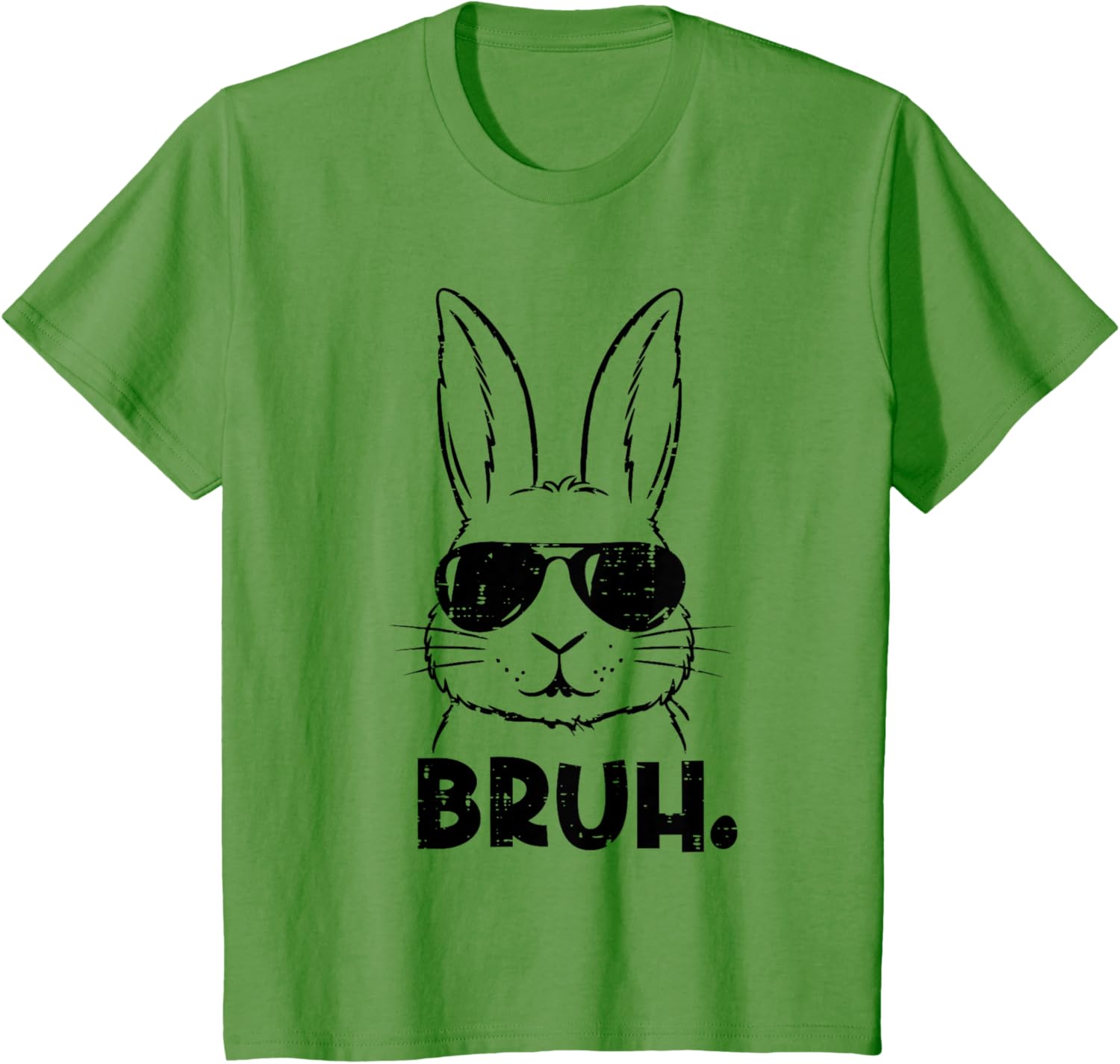 Happy Easter Bruh Meme Bunny Face Sunglasses Men Boy Kids T-Shirt