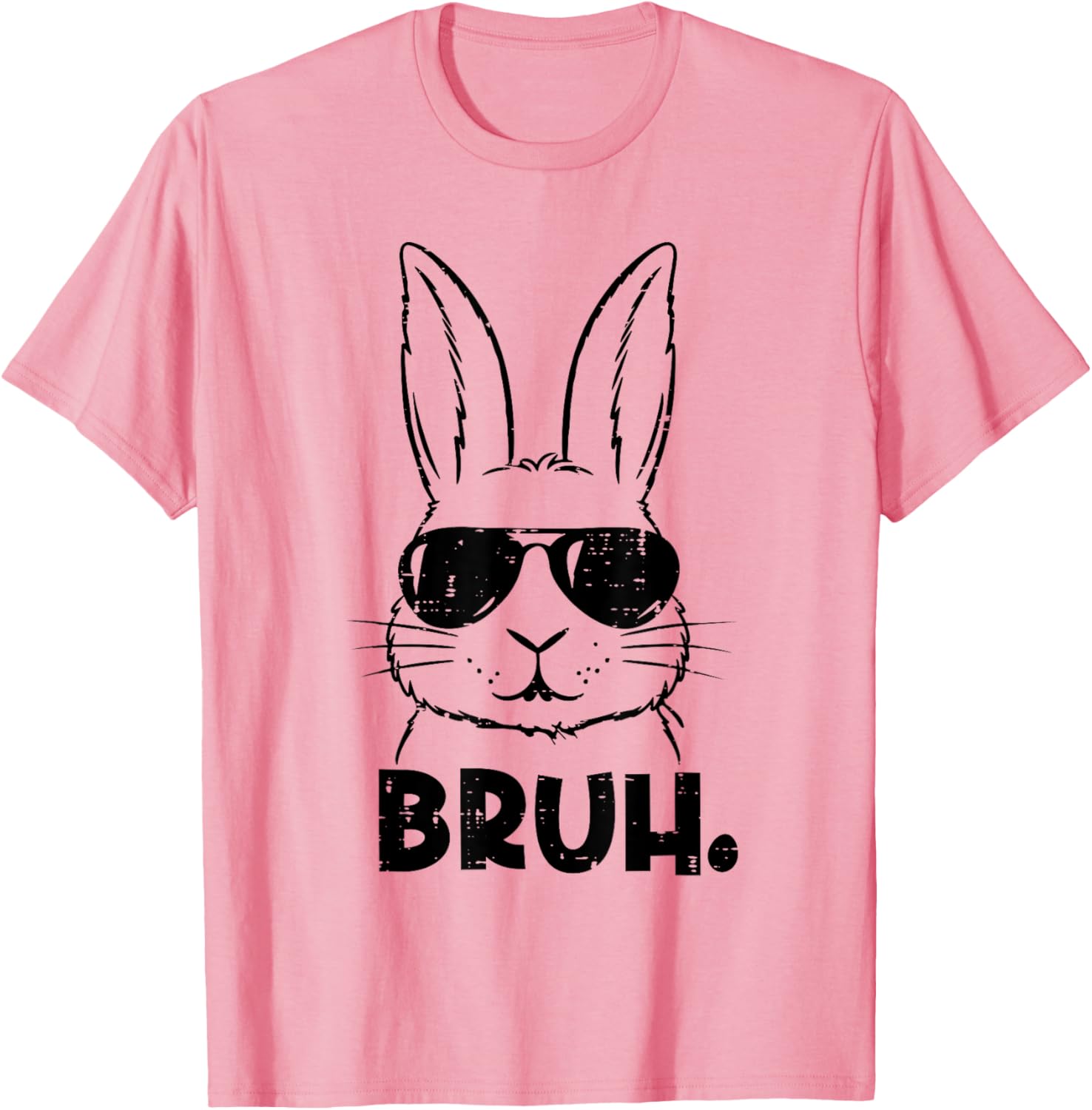 Happy Easter Bruh Meme Bunny Face Sunglasses Men Boy Kids T-Shirt