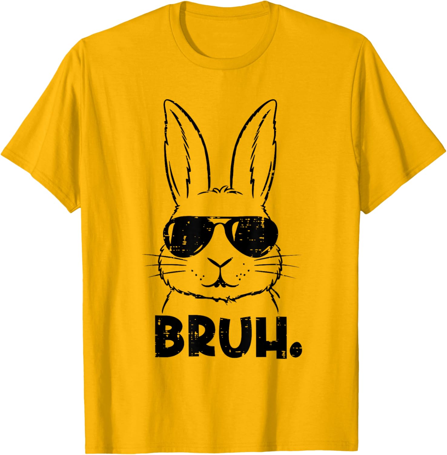 Happy Easter Bruh Meme Bunny Face Sunglasses Men Boy Kids T-Shirt