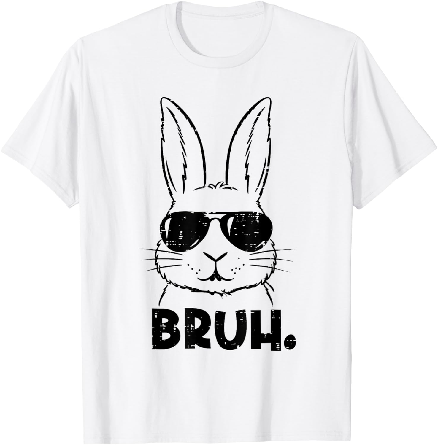 Happy Easter Bruh Meme Bunny Face Sunglasses Men Boy Kids T-Shirt