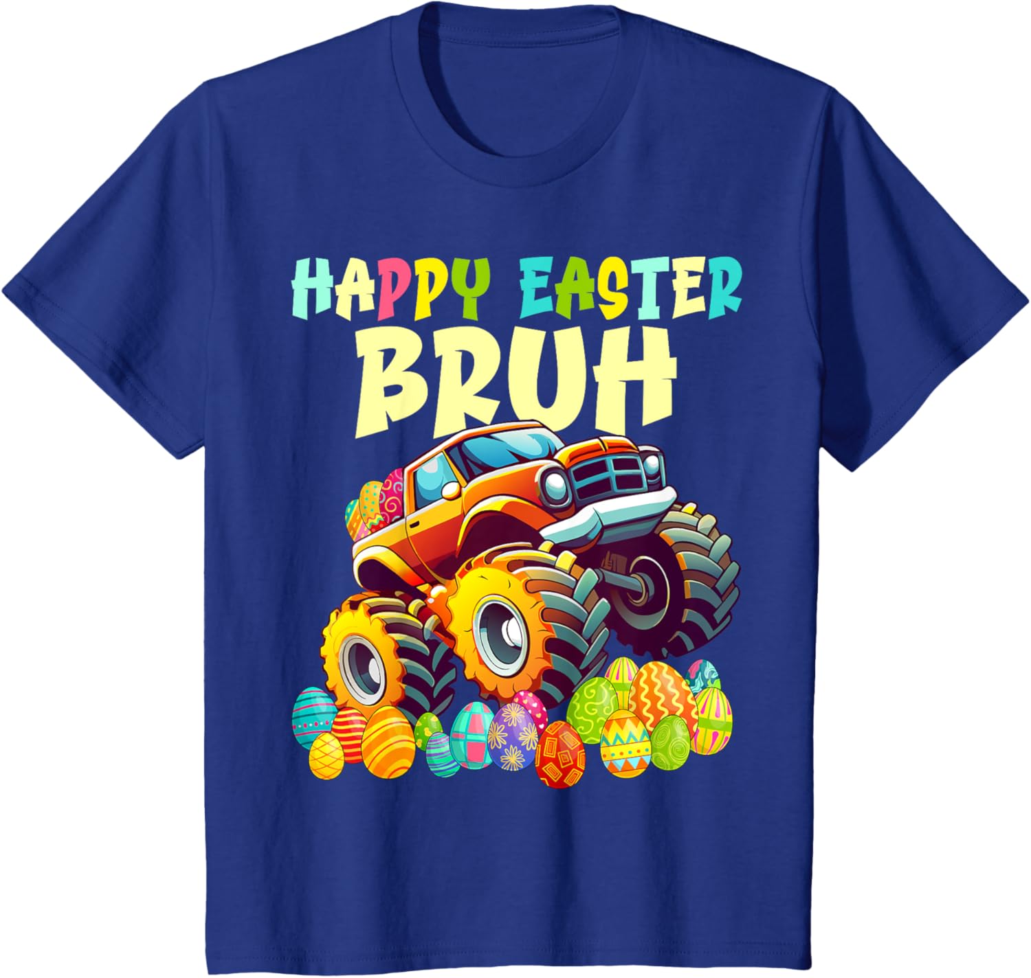 Happy Easter Bruh Monster Truck Easter Eggs Hunt T-Shirt