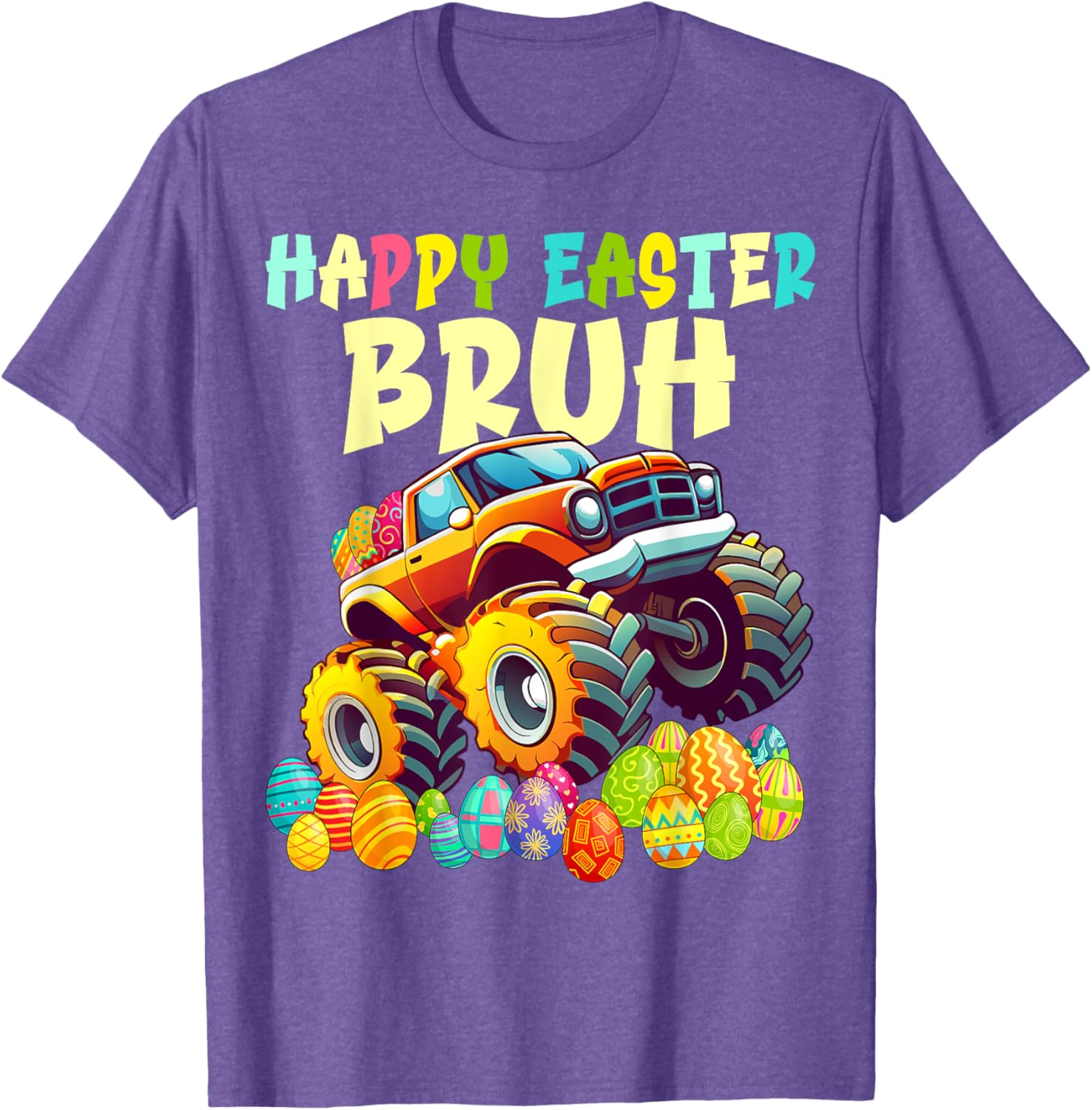 Happy Easter Bruh Monster Truck Easter Eggs Hunt T-Shirt