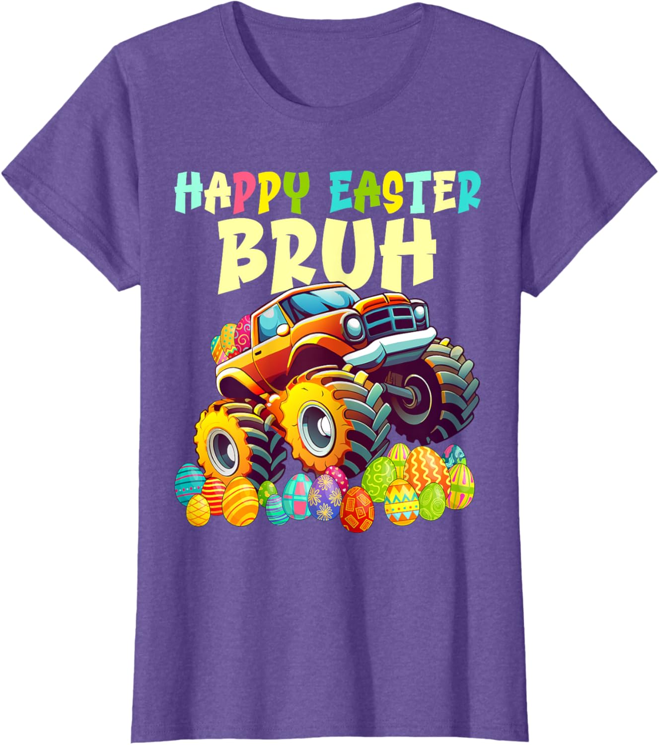 Happy Easter Bruh Monster Truck Easter Eggs Hunt T-Shirt