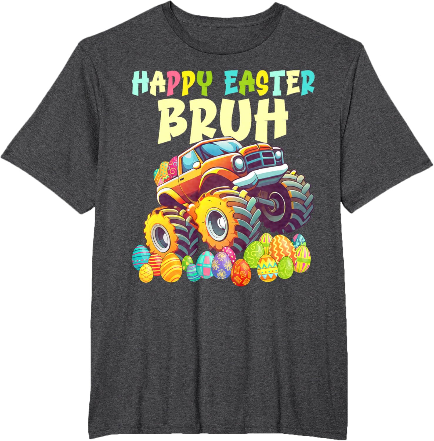 Happy Easter Bruh Monster Truck Easter Eggs Hunt T-Shirt