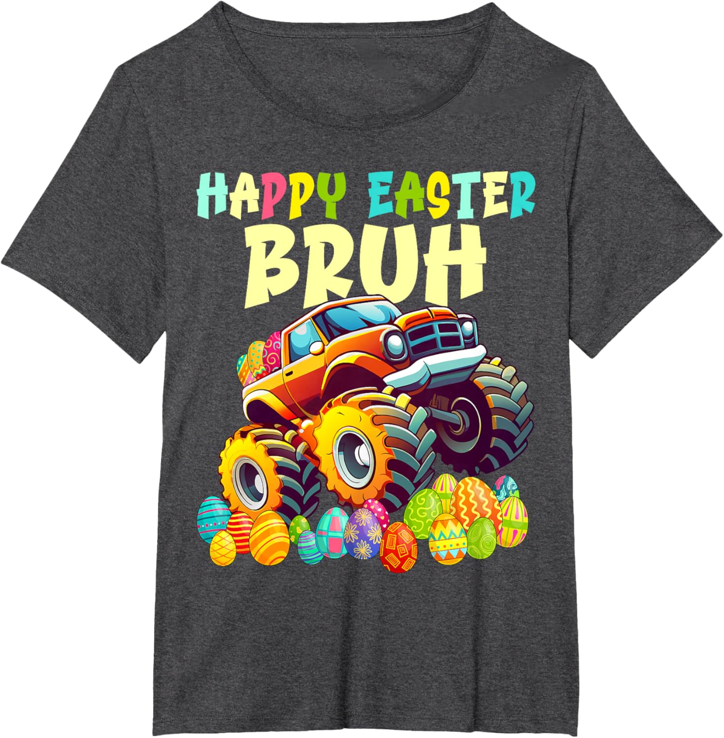 Happy Easter Bruh Monster Truck Easter Eggs Hunt T-Shirt