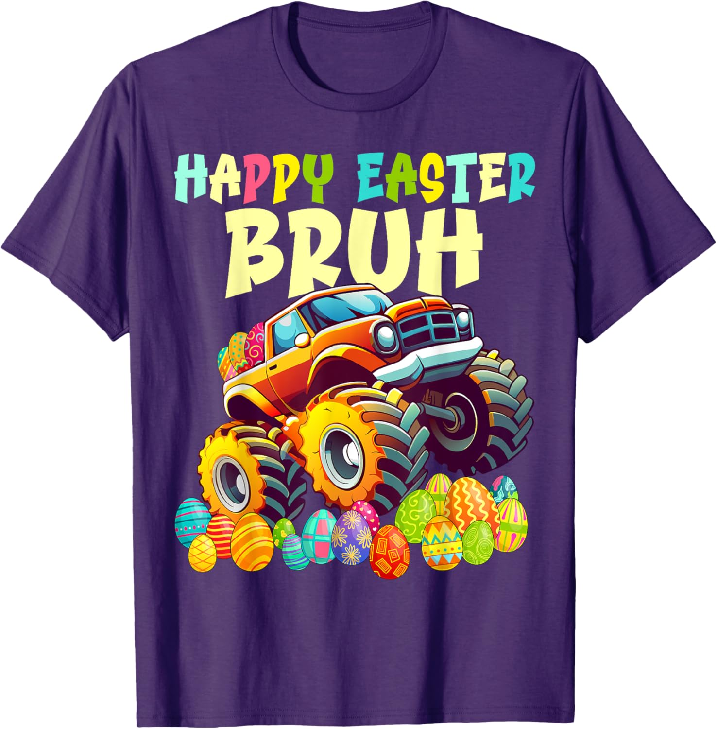 Happy Easter Bruh Monster Truck Easter Eggs Hunt T-Shirt