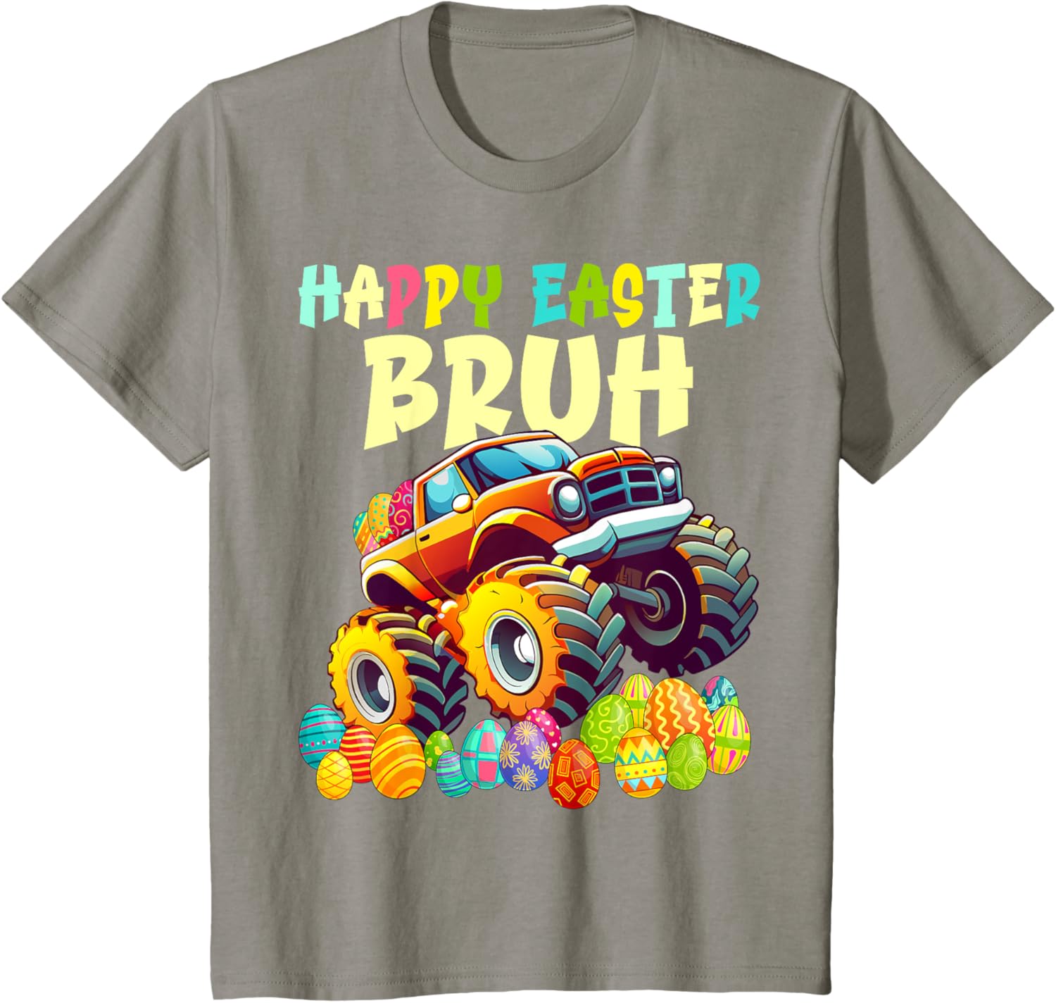 Happy Easter Bruh Monster Truck Easter Eggs Hunt T-Shirt