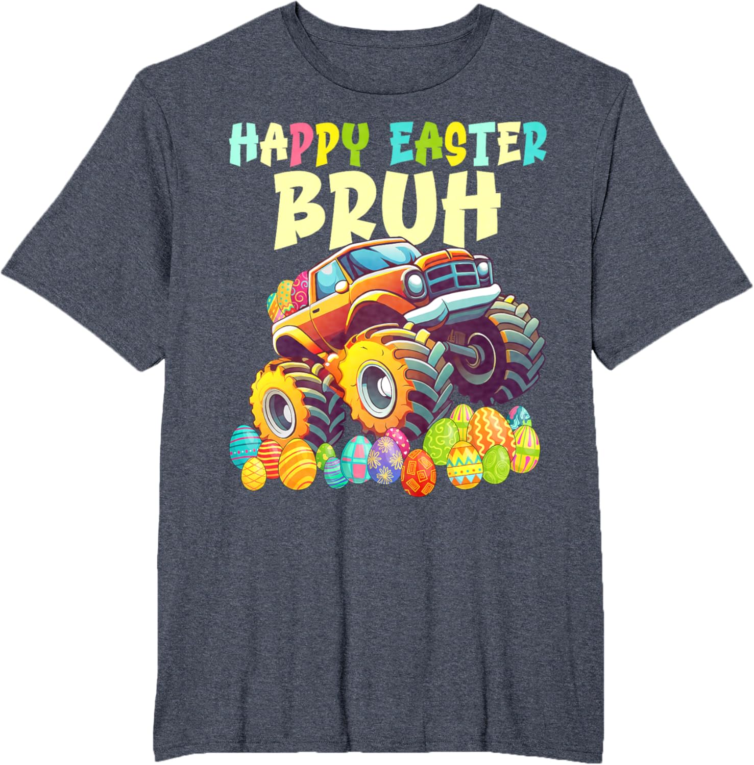 Happy Easter Bruh Monster Truck Easter Eggs Hunt T-Shirt