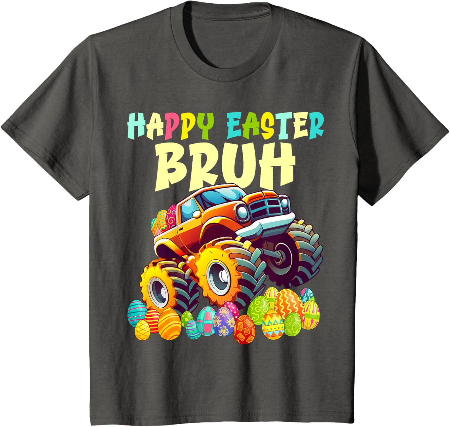 Happy Easter Bruh Monster Truck Easter Eggs Hunt T-Shirt