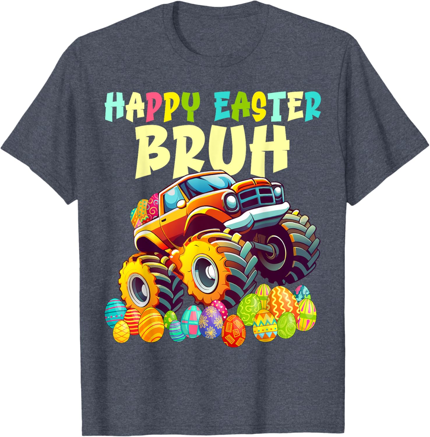 Happy Easter Bruh Monster Truck Easter Eggs Hunt T-Shirt