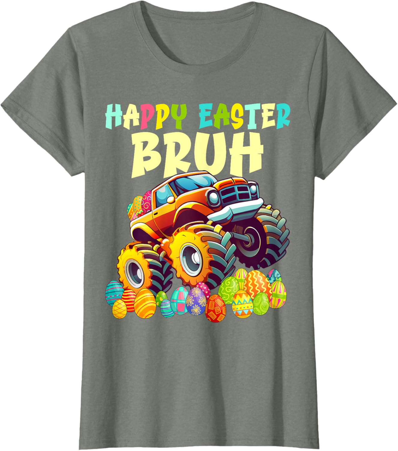 Happy Easter Bruh Monster Truck Easter Eggs Hunt T-Shirt