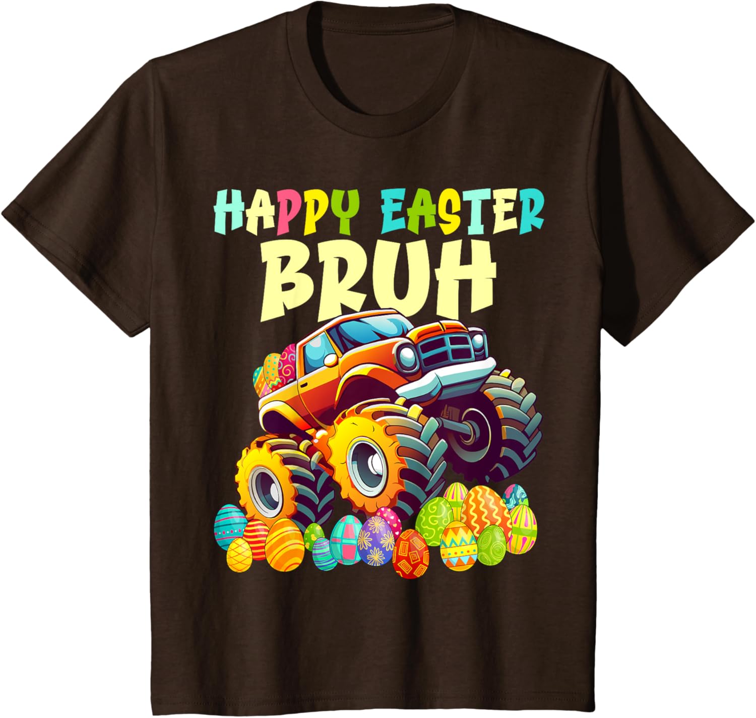 Happy Easter Bruh Monster Truck Easter Eggs Hunt T-Shirt