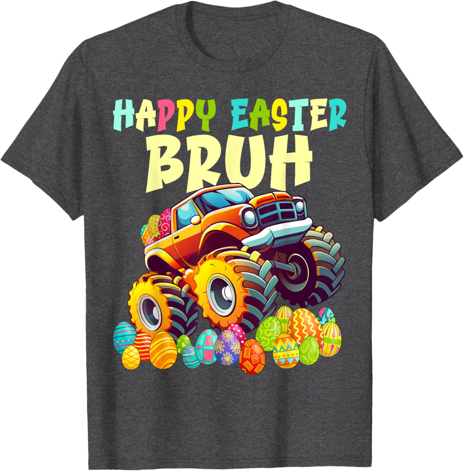 Happy Easter Bruh Monster Truck Easter Eggs Hunt T-Shirt