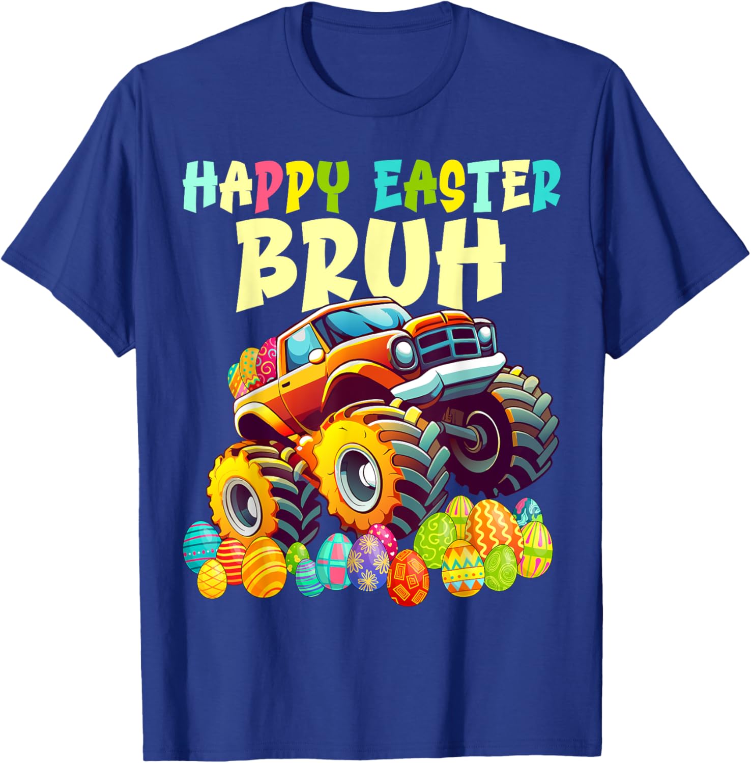 Happy Easter Bruh Monster Truck Easter Eggs Hunt T-Shirt