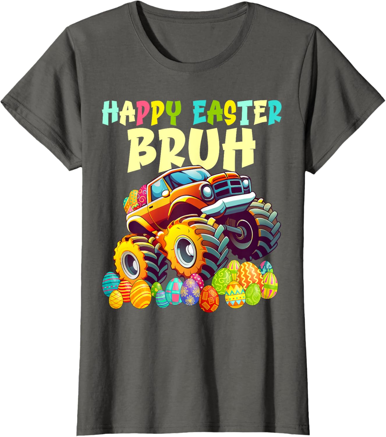 Happy Easter Bruh Monster Truck Easter Eggs Hunt T-Shirt