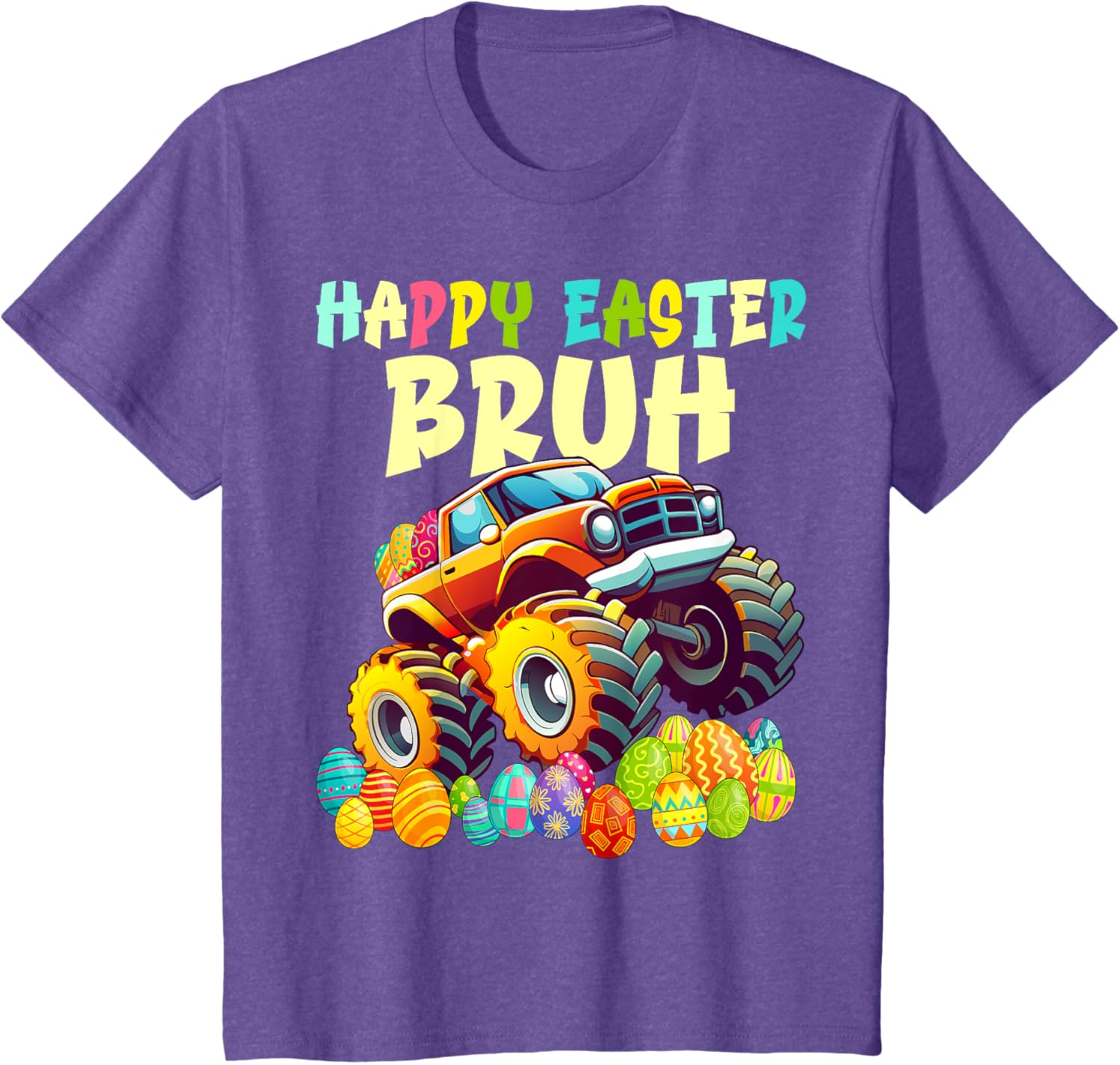 Happy Easter Bruh Monster Truck Easter Eggs Hunt T-Shirt