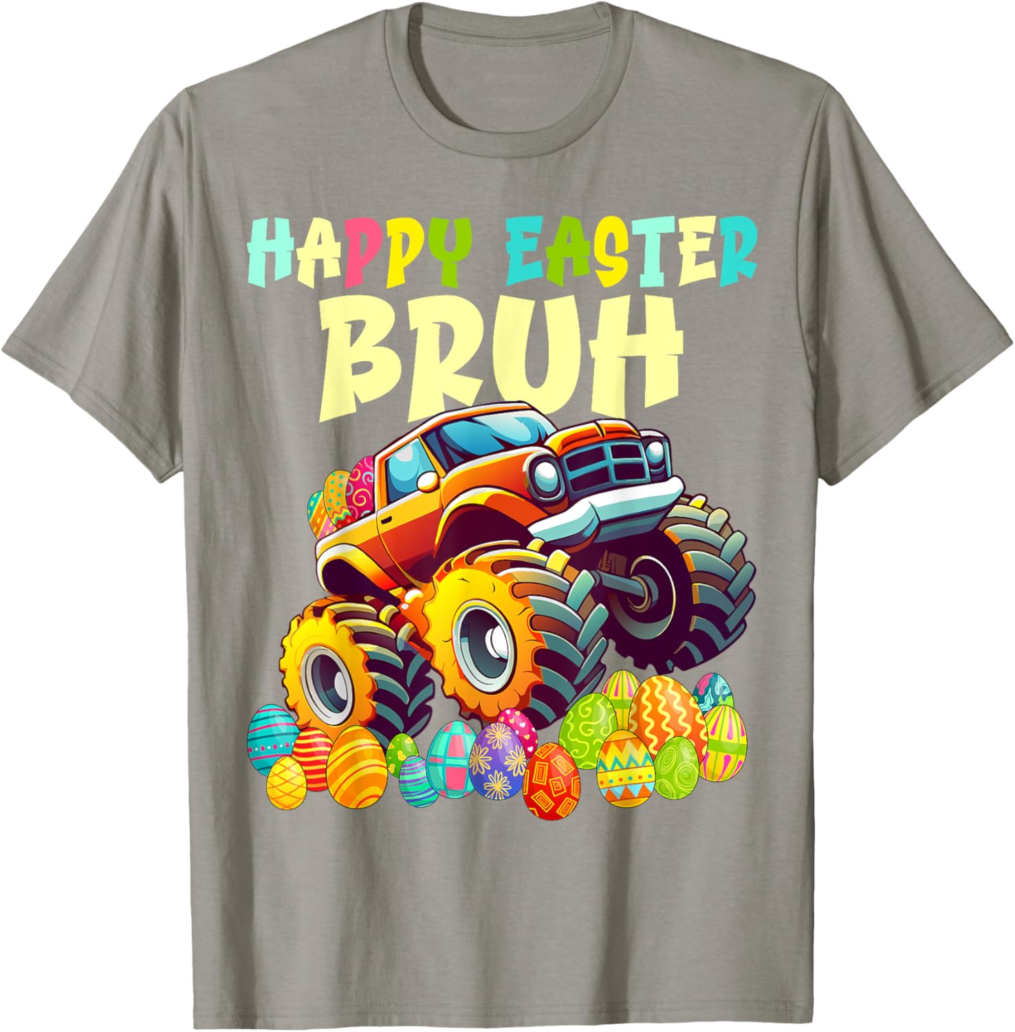 Happy Easter Bruh Monster Truck Easter Eggs Hunt T-Shirt