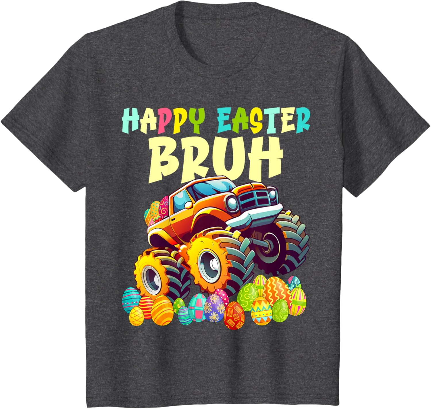 Happy Easter Bruh Monster Truck Easter Eggs Hunt T-Shirt