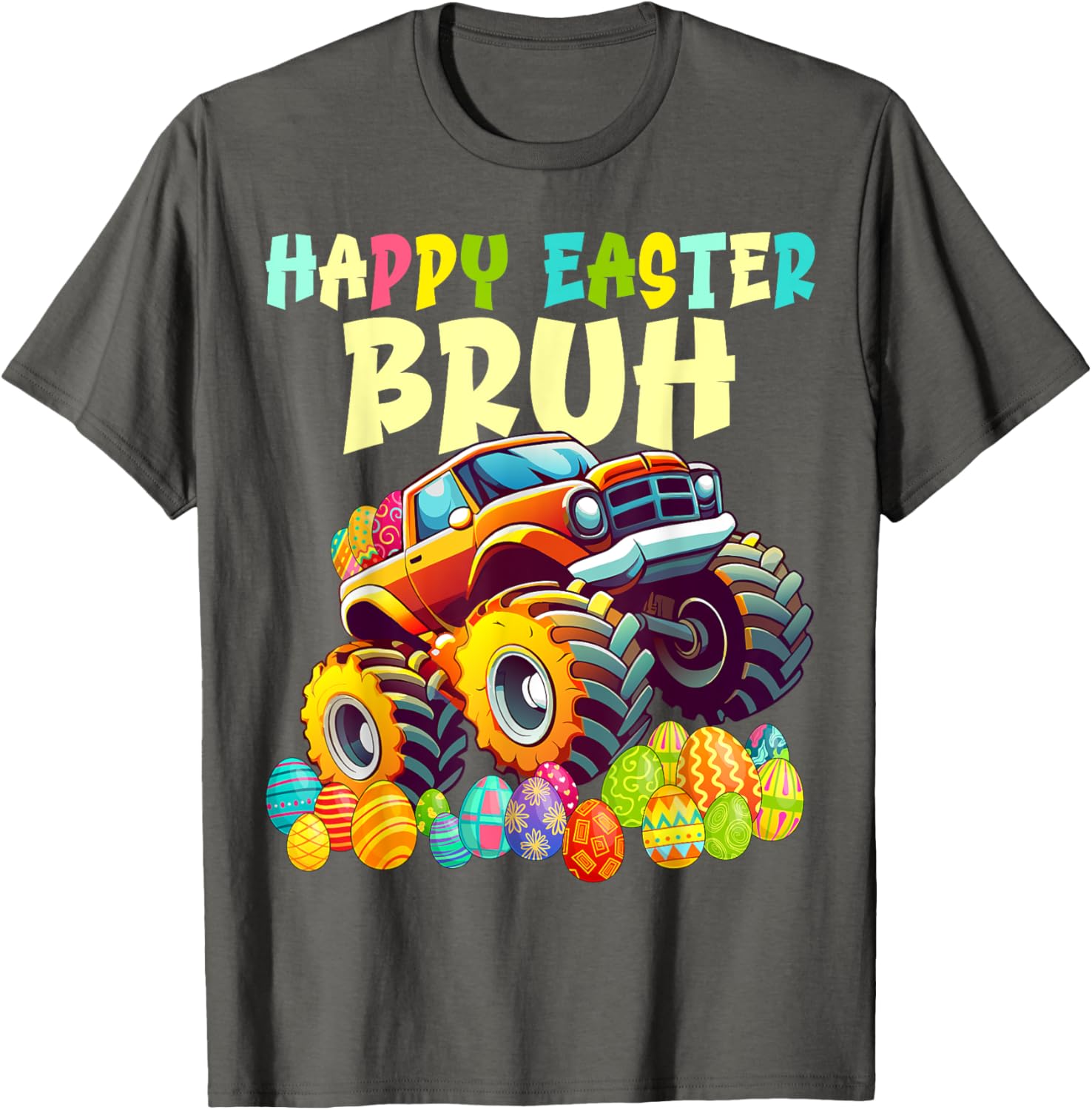 Happy Easter Bruh Monster Truck Easter Eggs Hunt T-Shirt