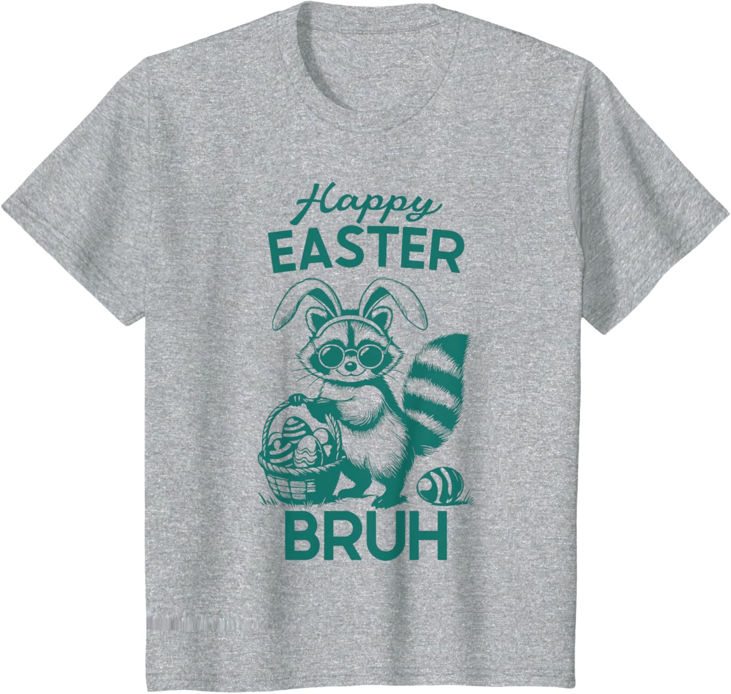 Happy Easter Bruh Raccoon Easter Bunny Rabbit Racoon Animal T-Shirt