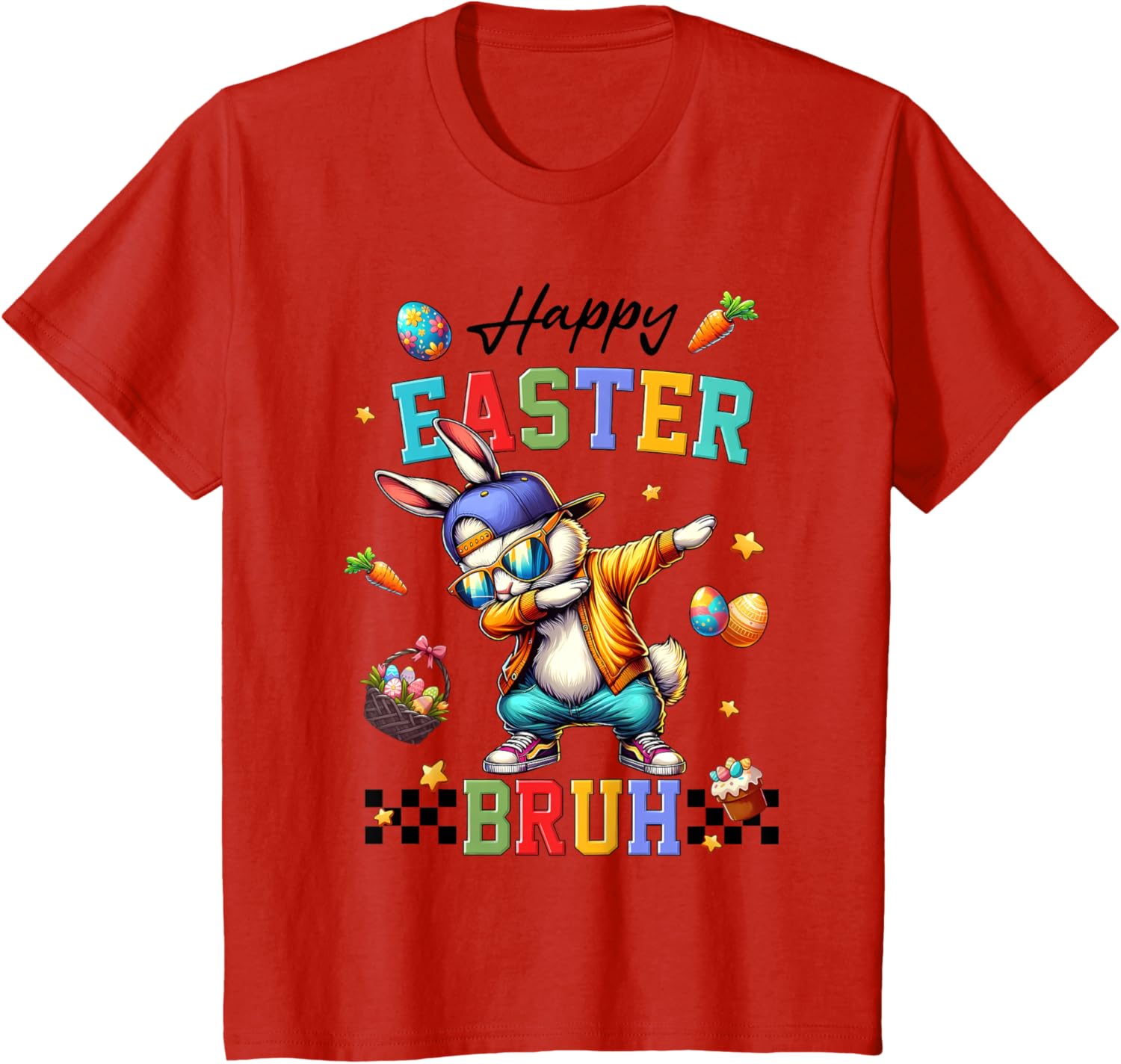 Happy Easter Bruh Shirt Bruh Meme Funny Saying Bro Kids Men T-Shirt