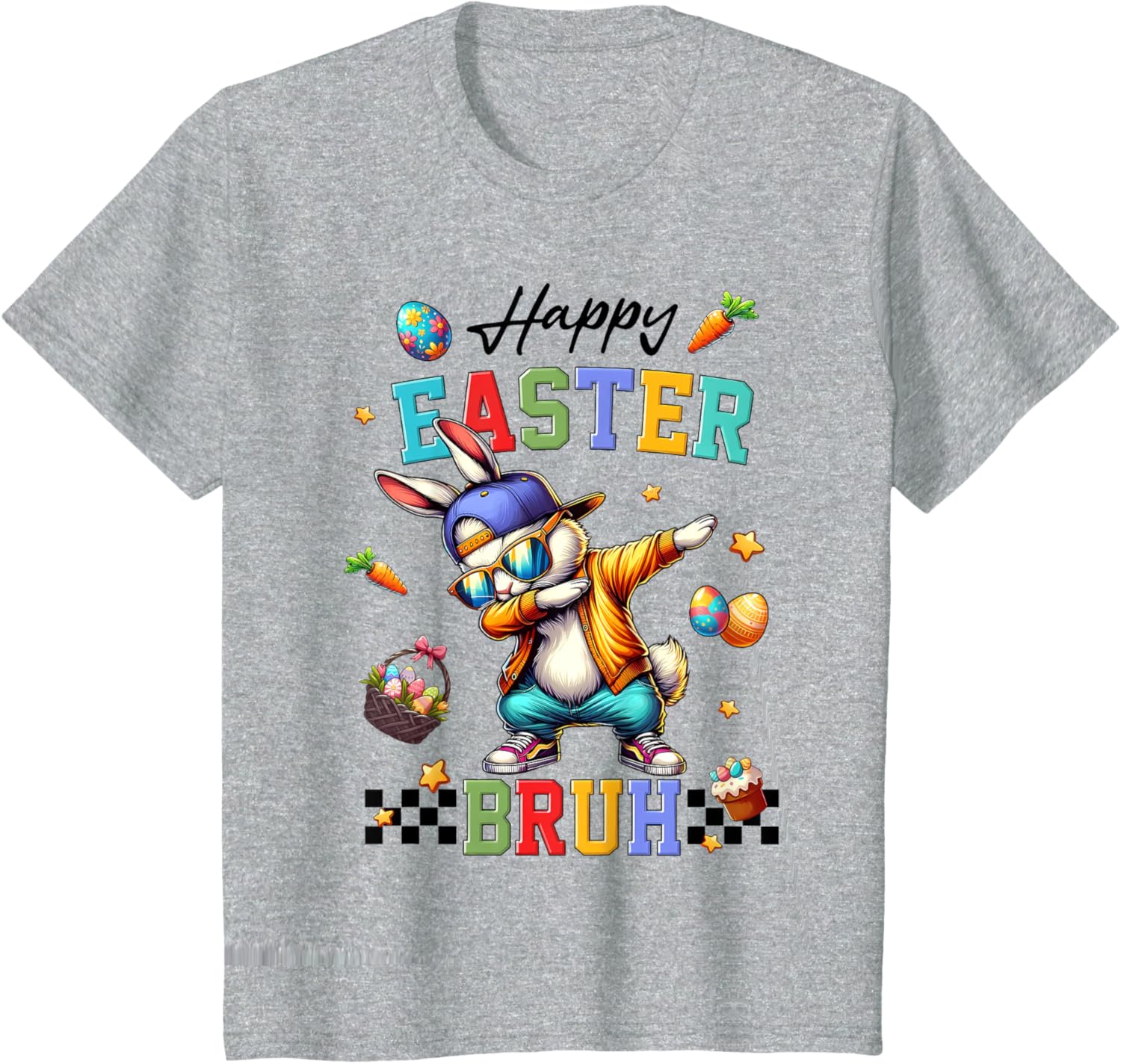 Happy Easter Bruh Shirt Bruh Meme Funny Saying Bro Kids Men T-Shirt