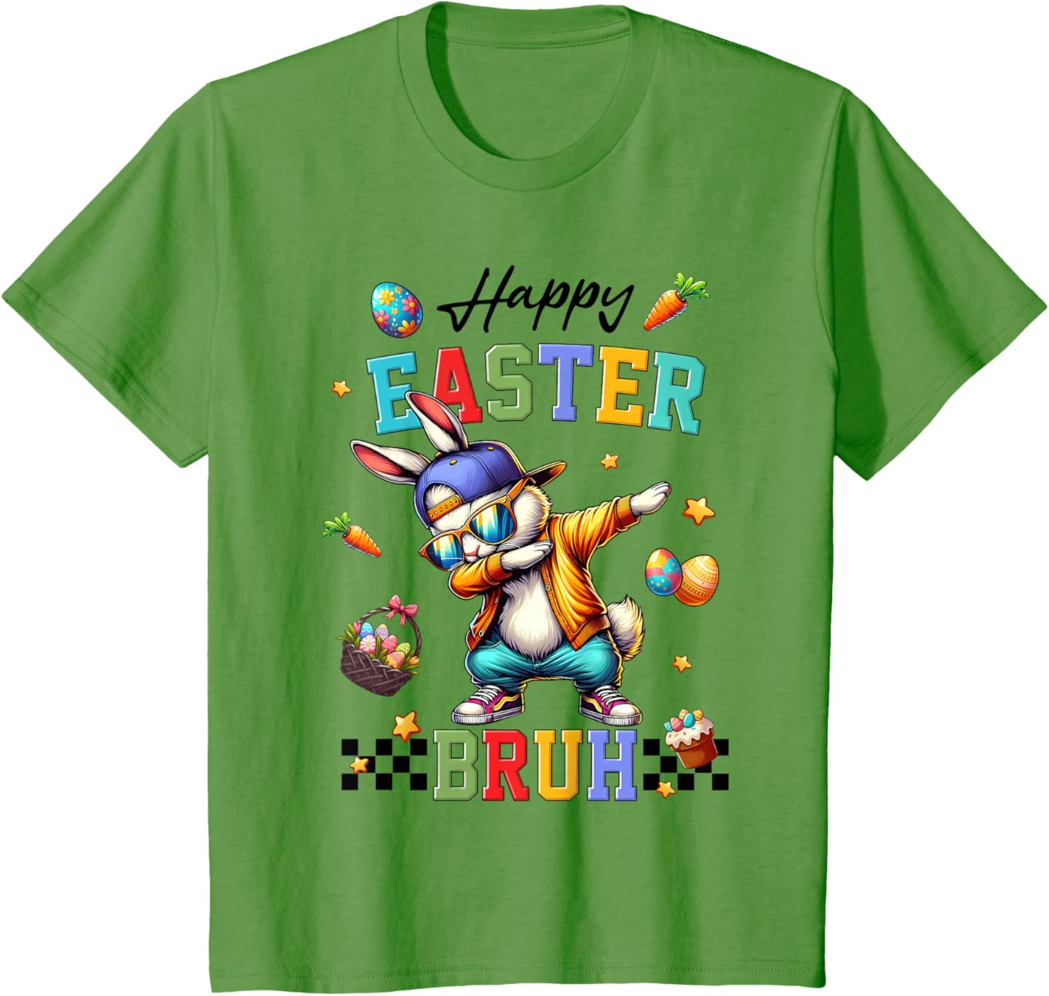 Happy Easter Bruh Shirt Bruh Meme Funny Saying Bro Kids Men T-Shirt