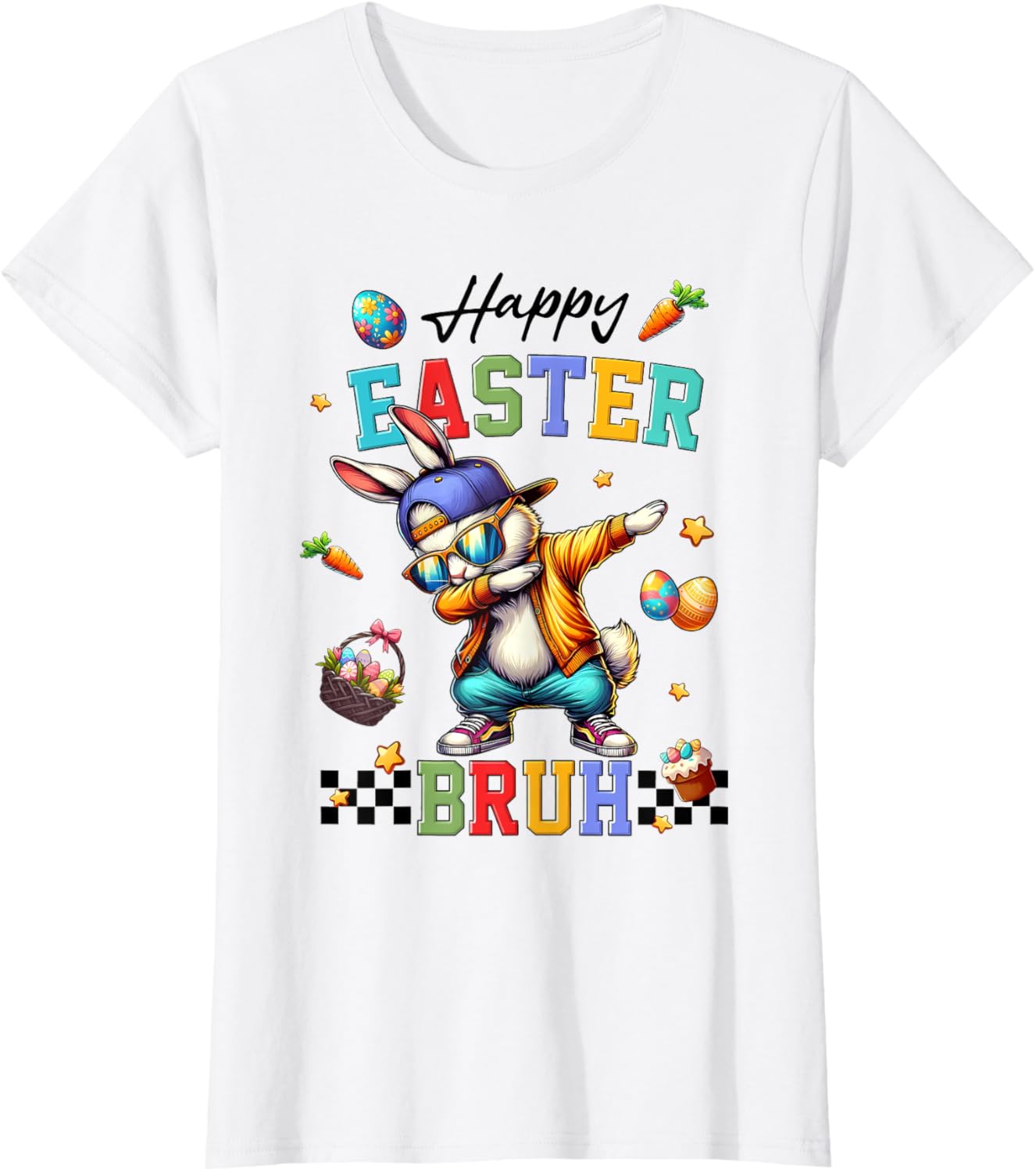 Happy Easter Bruh Shirt Bruh Meme Funny Saying Bro Kids Men T-Shirt