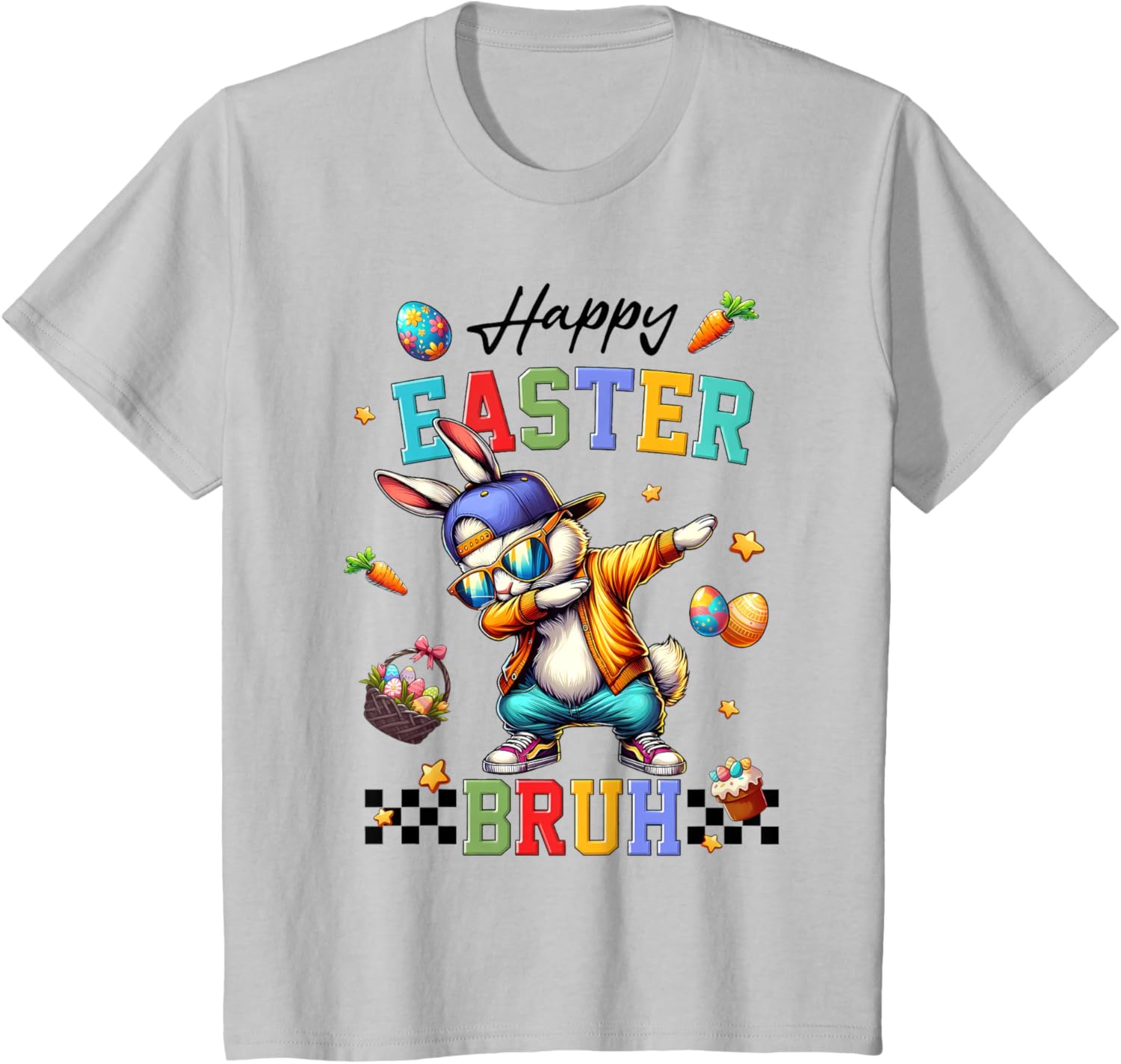 Happy Easter Bruh Shirt Bruh Meme Funny Saying Bro Kids Men T-Shirt