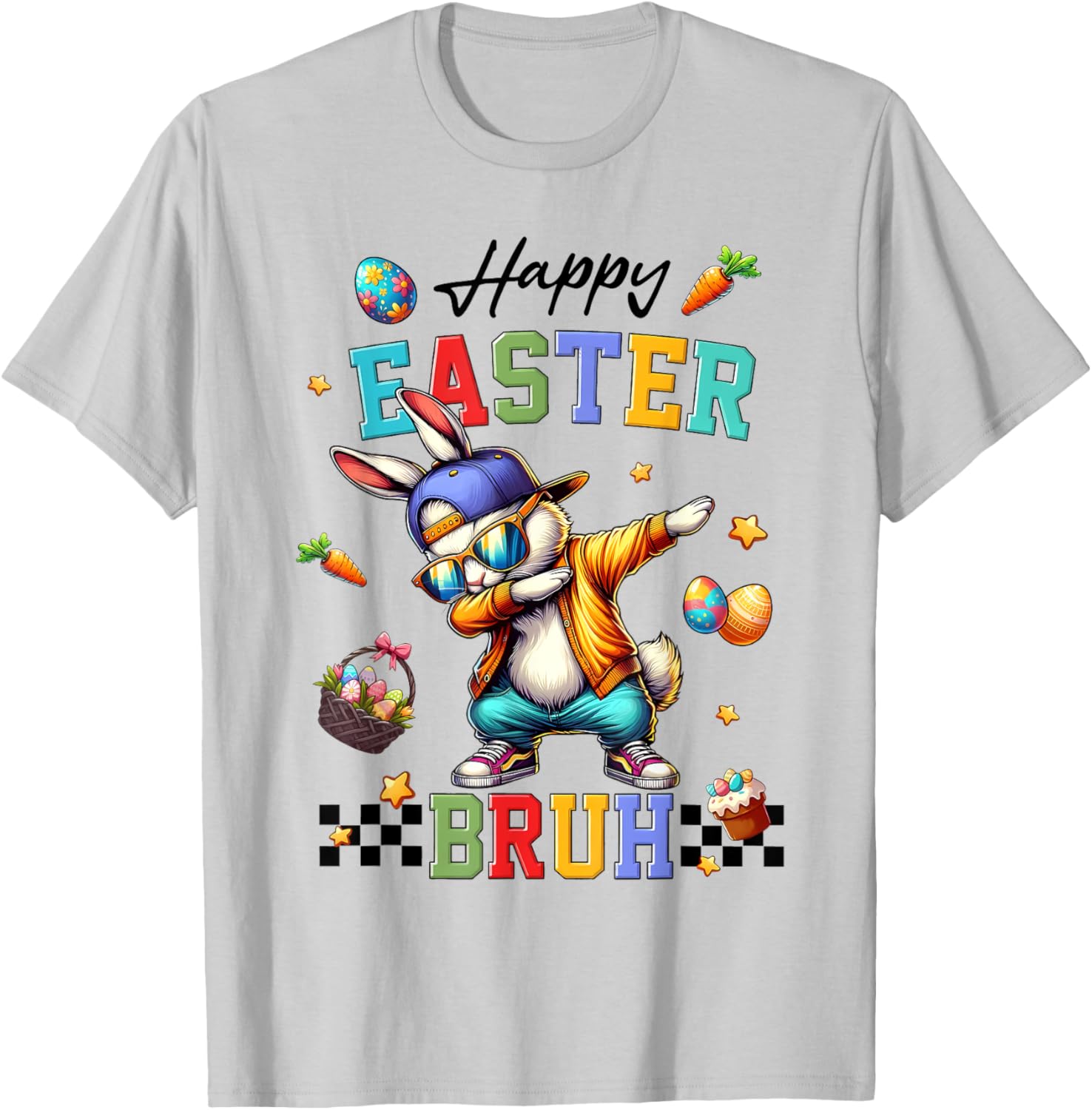 Happy Easter Bruh Shirt Bruh Meme Funny Saying Bro Kids Men T-Shirt