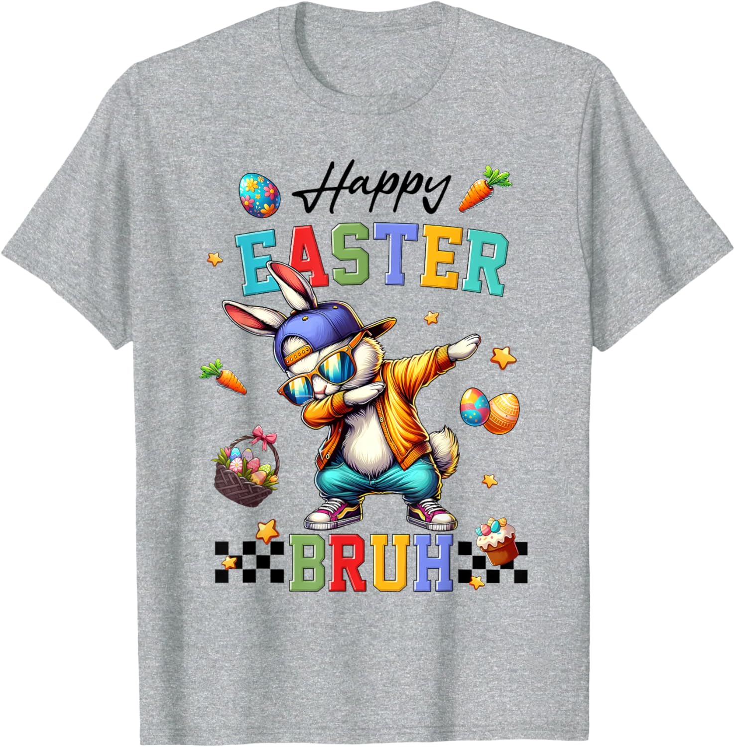 Happy Easter Bruh Shirt Bruh Meme Funny Saying Bro Kids Men T-Shirt