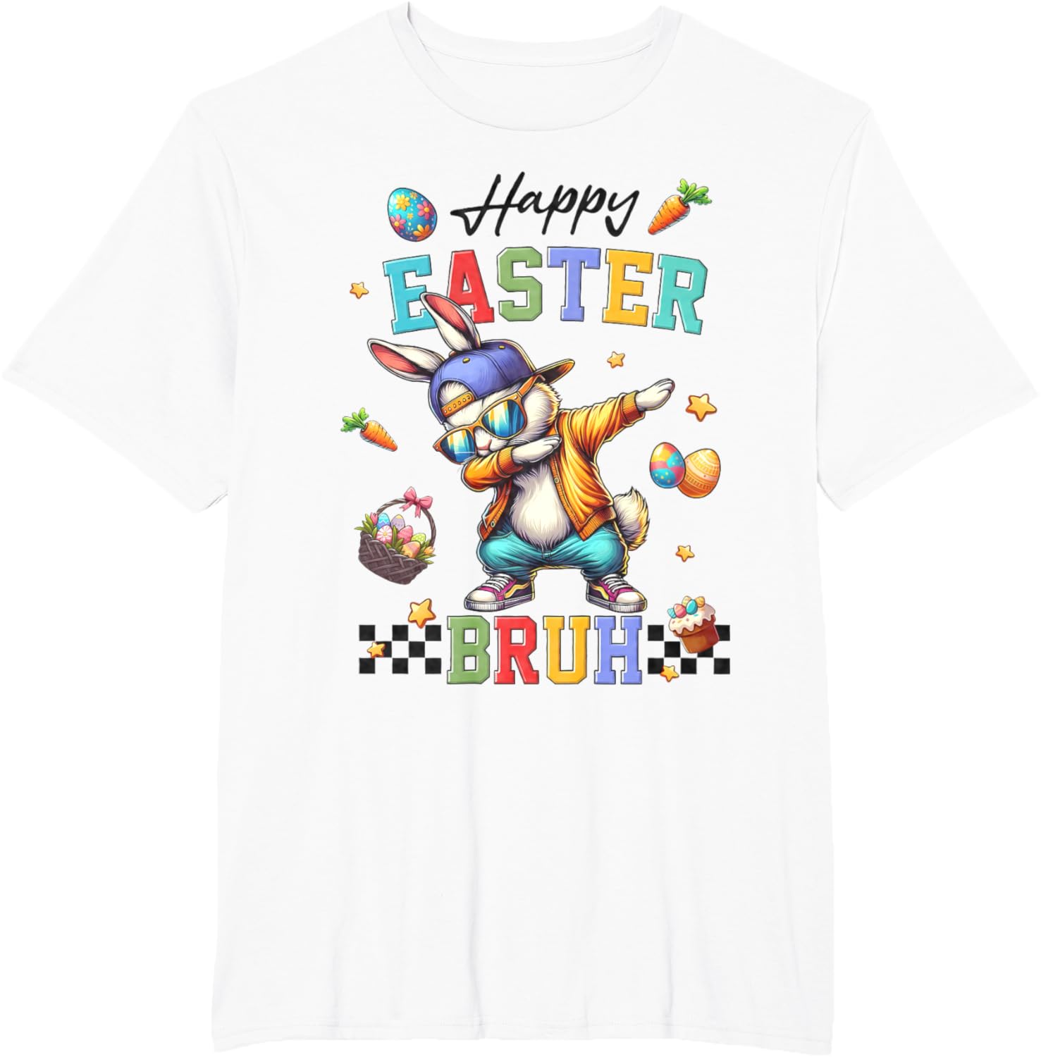 Happy Easter Bruh Shirt Bruh Meme Funny Saying Bro Kids Men T-Shirt