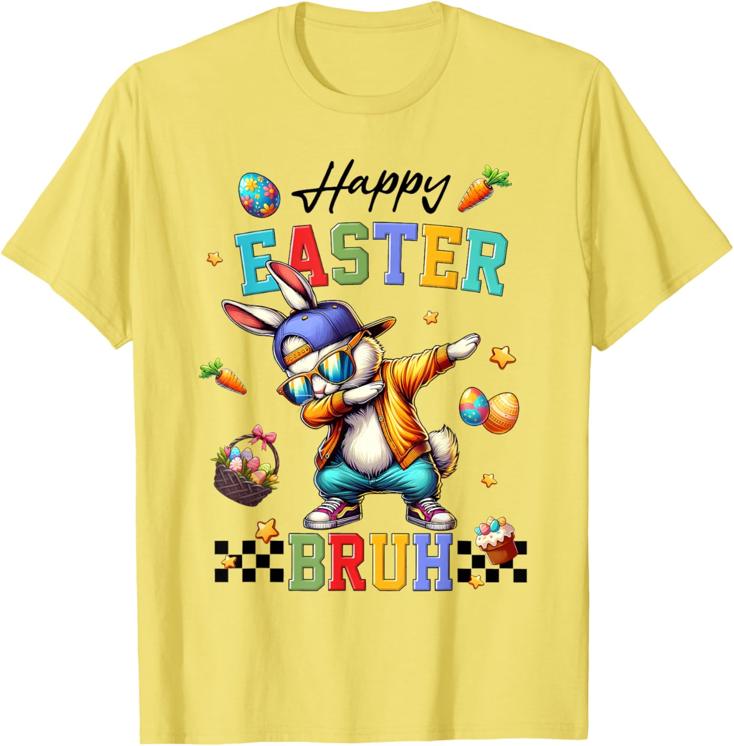 Happy Easter Bruh Shirt Bruh Meme Funny Saying Bro Kids Men T-Shirt