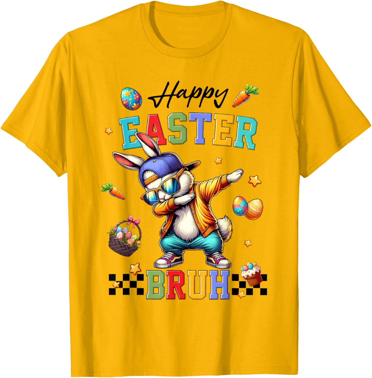 Happy Easter Bruh Shirt Bruh Meme Funny Saying Bro Kids Men T-Shirt