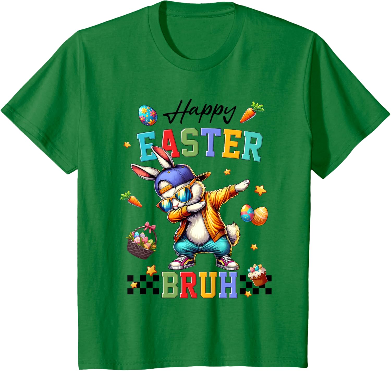 Happy Easter Bruh Shirt Bruh Meme Funny Saying Bro Kids Men T-Shirt