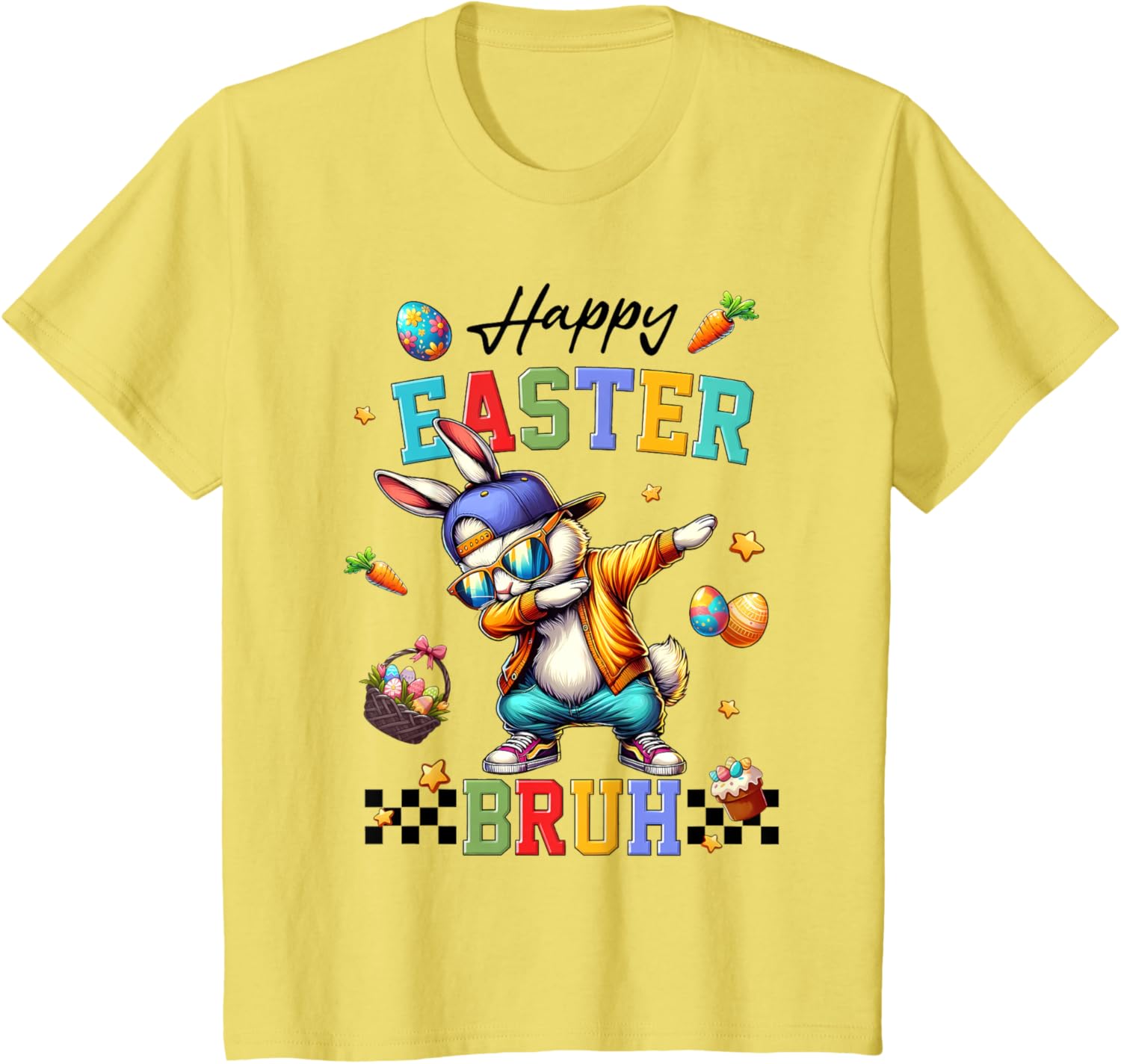 Happy Easter Bruh Shirt Bruh Meme Funny Saying Bro Kids Men T-Shirt